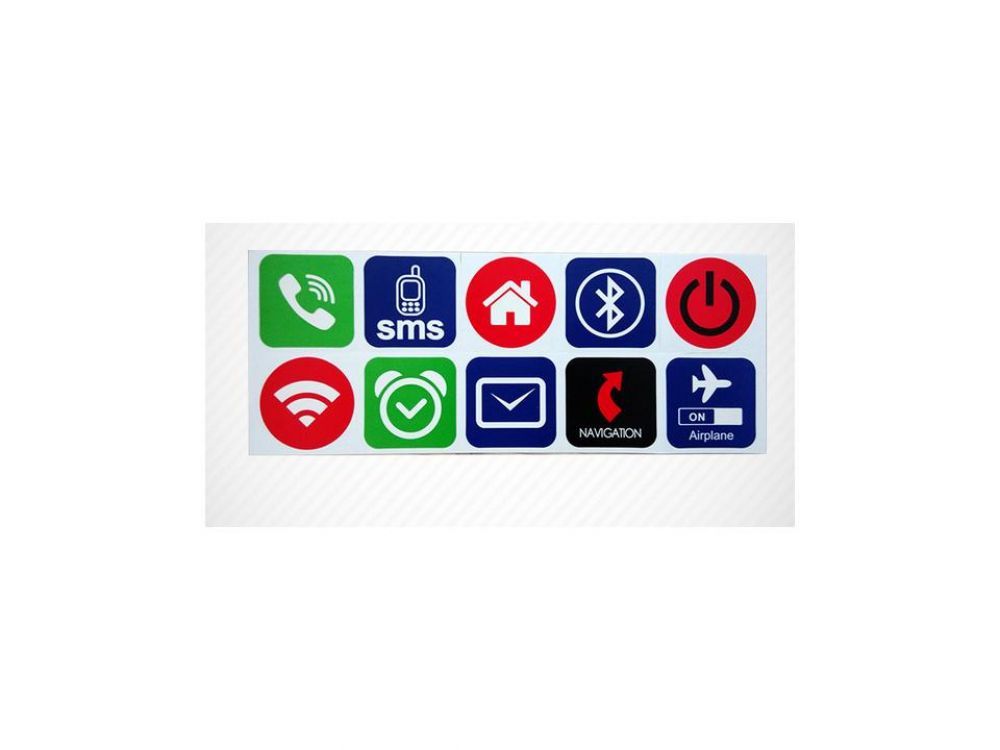 10er Set NFC Ntag 216 Aufkleber Icons