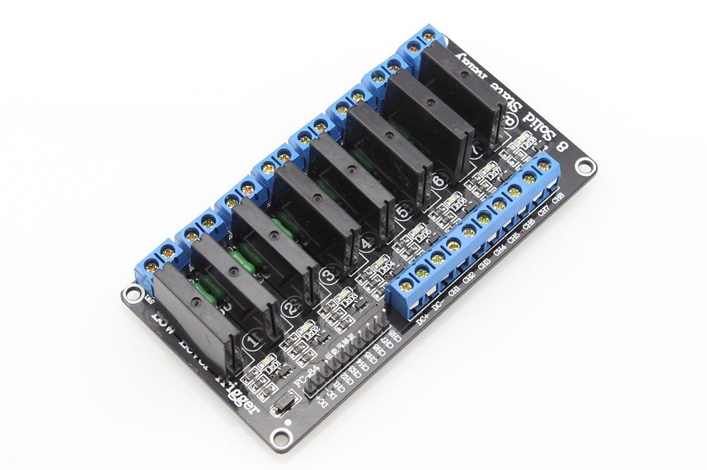 8 Kanal Solid State Relais Modul 5V-230VAC Low Level Trigger unter Erweiterungsmodule > Module > Relais