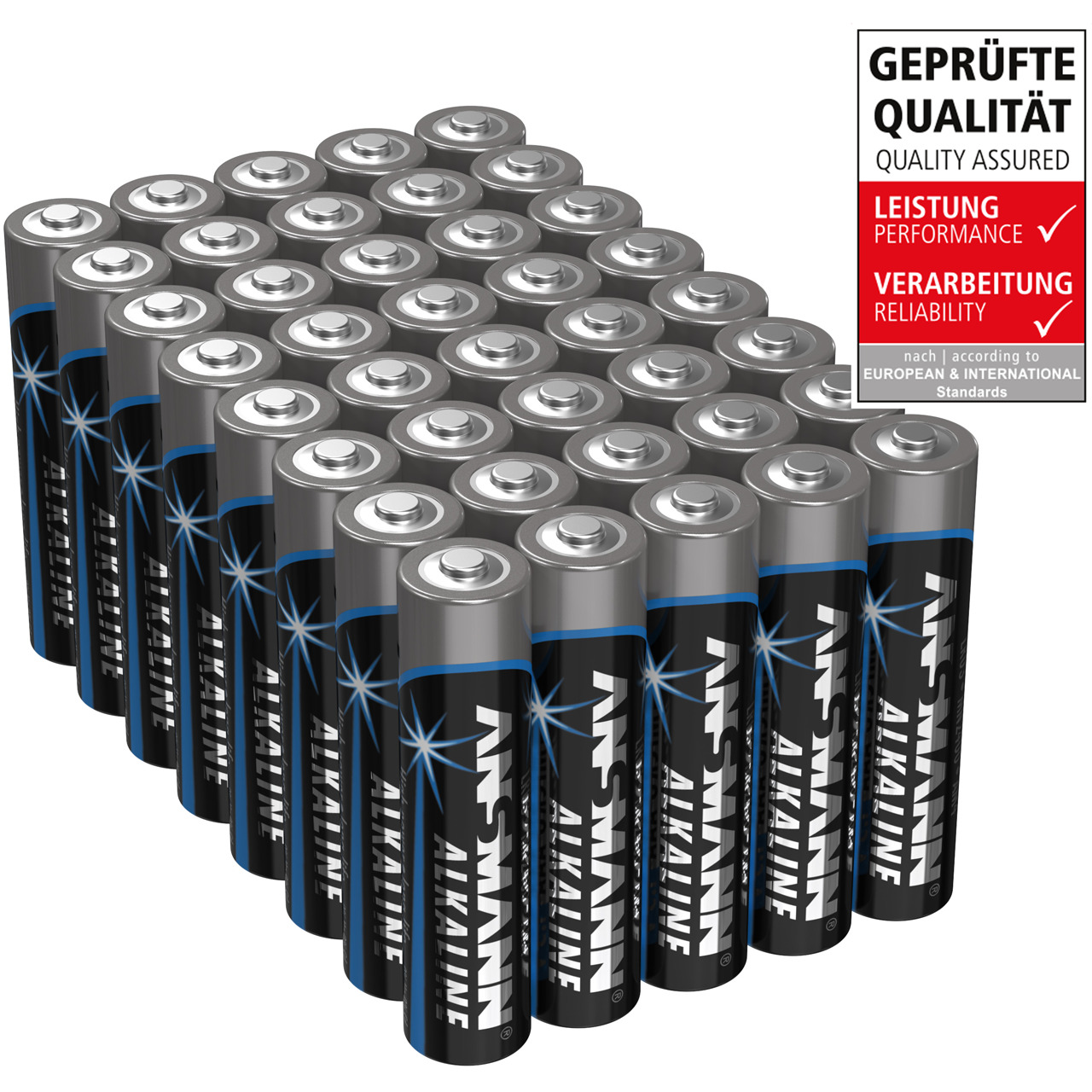 Ansmann Alkaline Batterie Vorratspack- 40 x Micro AAA