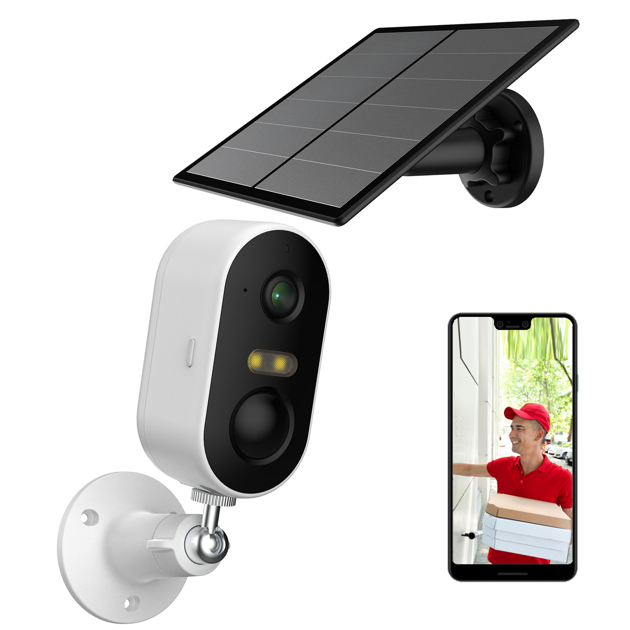 Arenti Spar-Set Akku-WLAN-berwachungskamera GO1T und Solar-Panel SP2-C- 2K- App unter Sicherheitstechnik