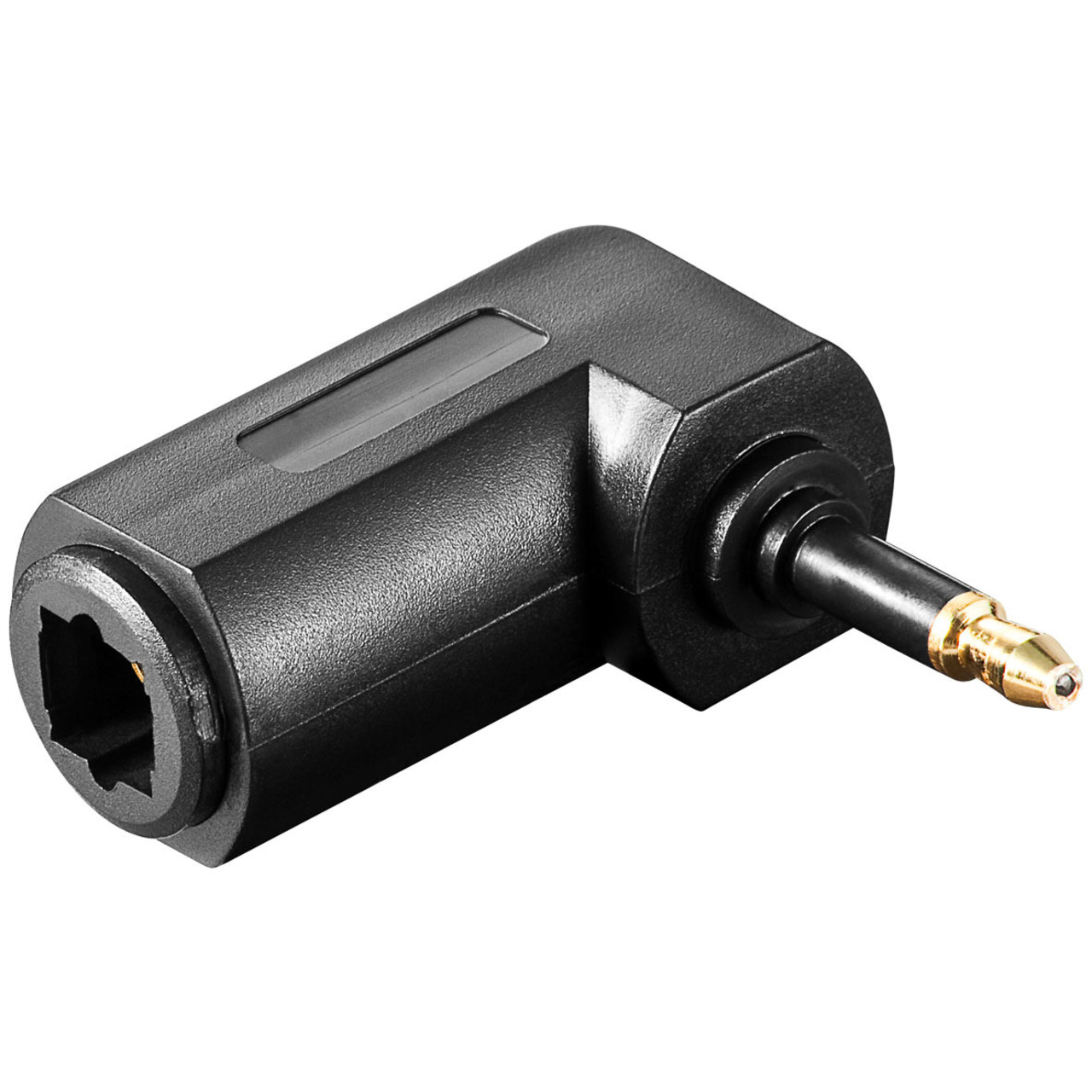 Audio-Adapter 3-5 mm Mini-Winkelstecker mit Toslinkkupplung