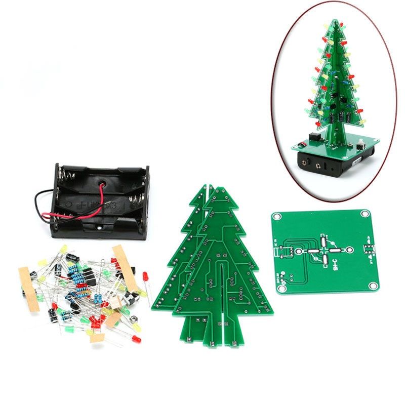 Bausatz: Dreidimensionaler LED-Weihnachtsbaum