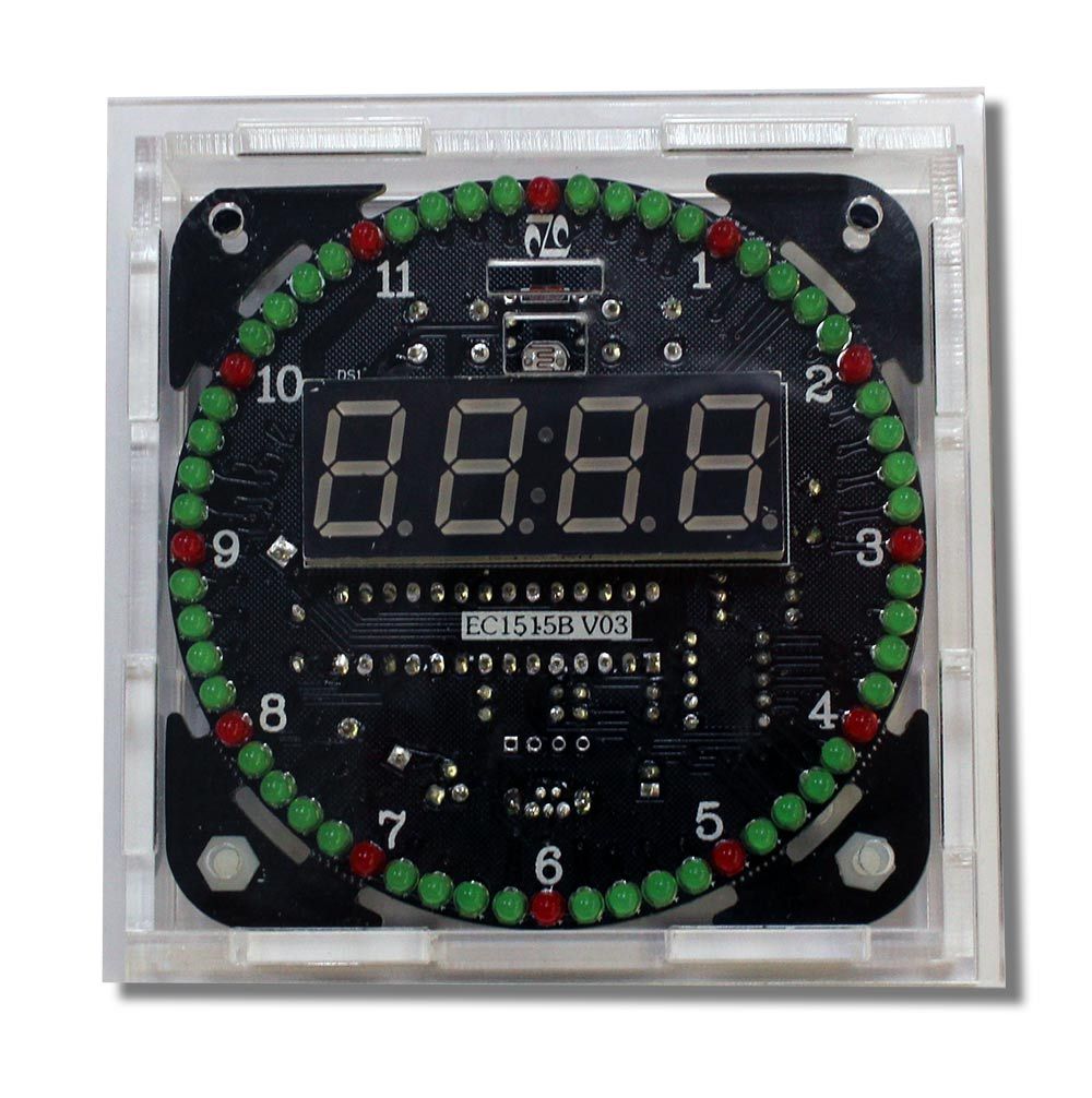 Bausatz: DS1302 Rotation LED Uhr mit Gehäuse