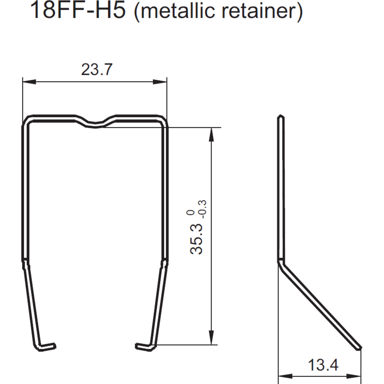 Bügel 18FF-H5 Metal Clip für Relais Sockel HF18FF-4Z-C5