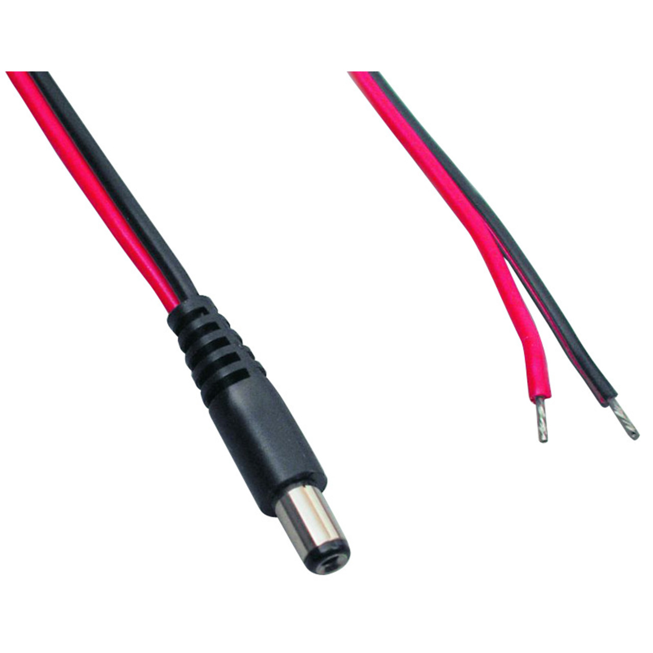 DC-Kabel 2 x 0-4 mm- mit DC-Hohlstecker 2-1-5-5-9-5 mm gerade- 2 m- rot-schwarz