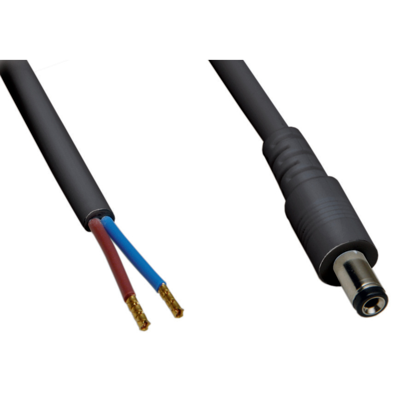 DC-Kabel 2 x 0-5 mm- mit DC-Hohlstecker 5-5 x 2-1 mm gerade- 2 m- schwarz