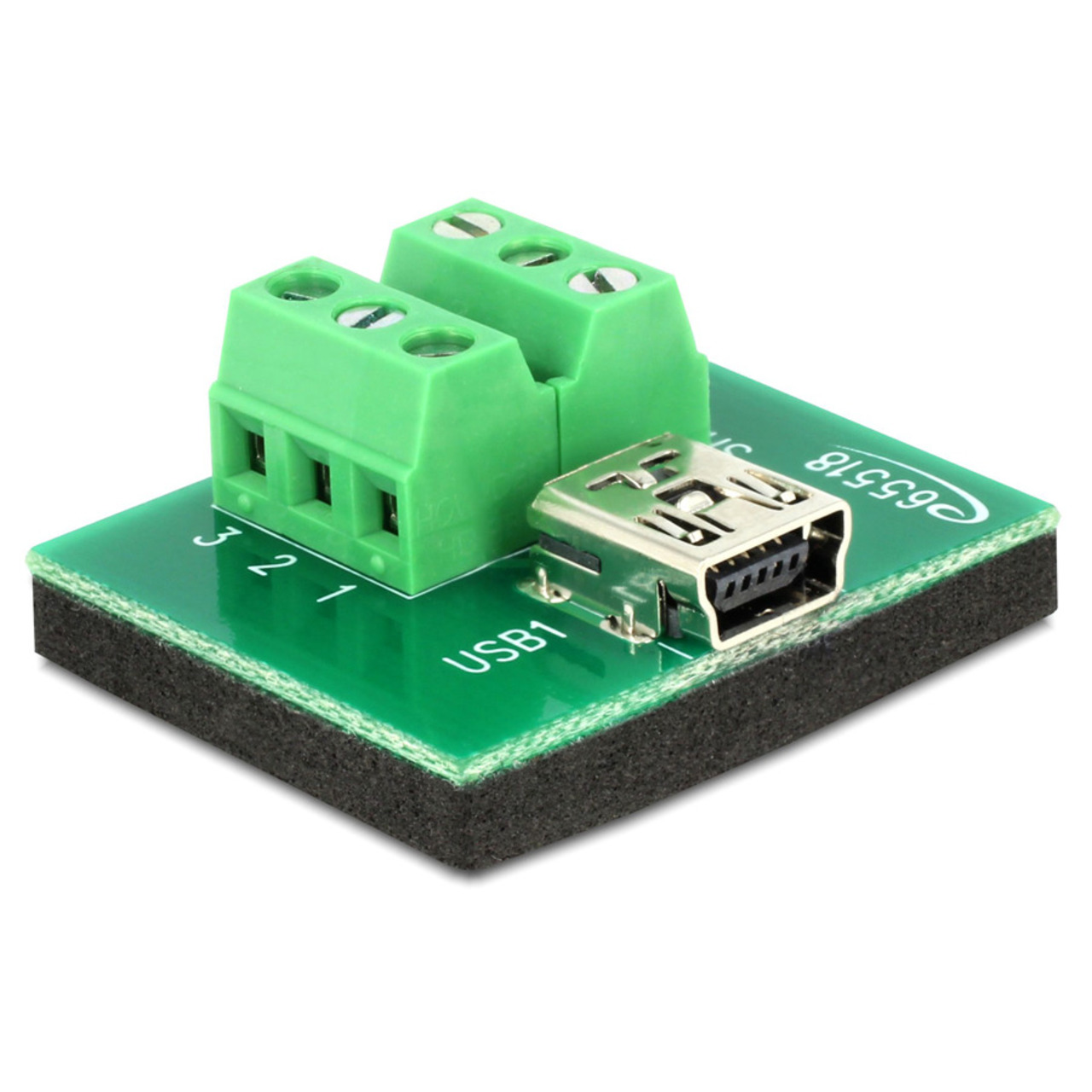 Delock Adapter Terminalblock - Mini USB Typ B Buchse unter Komponenten