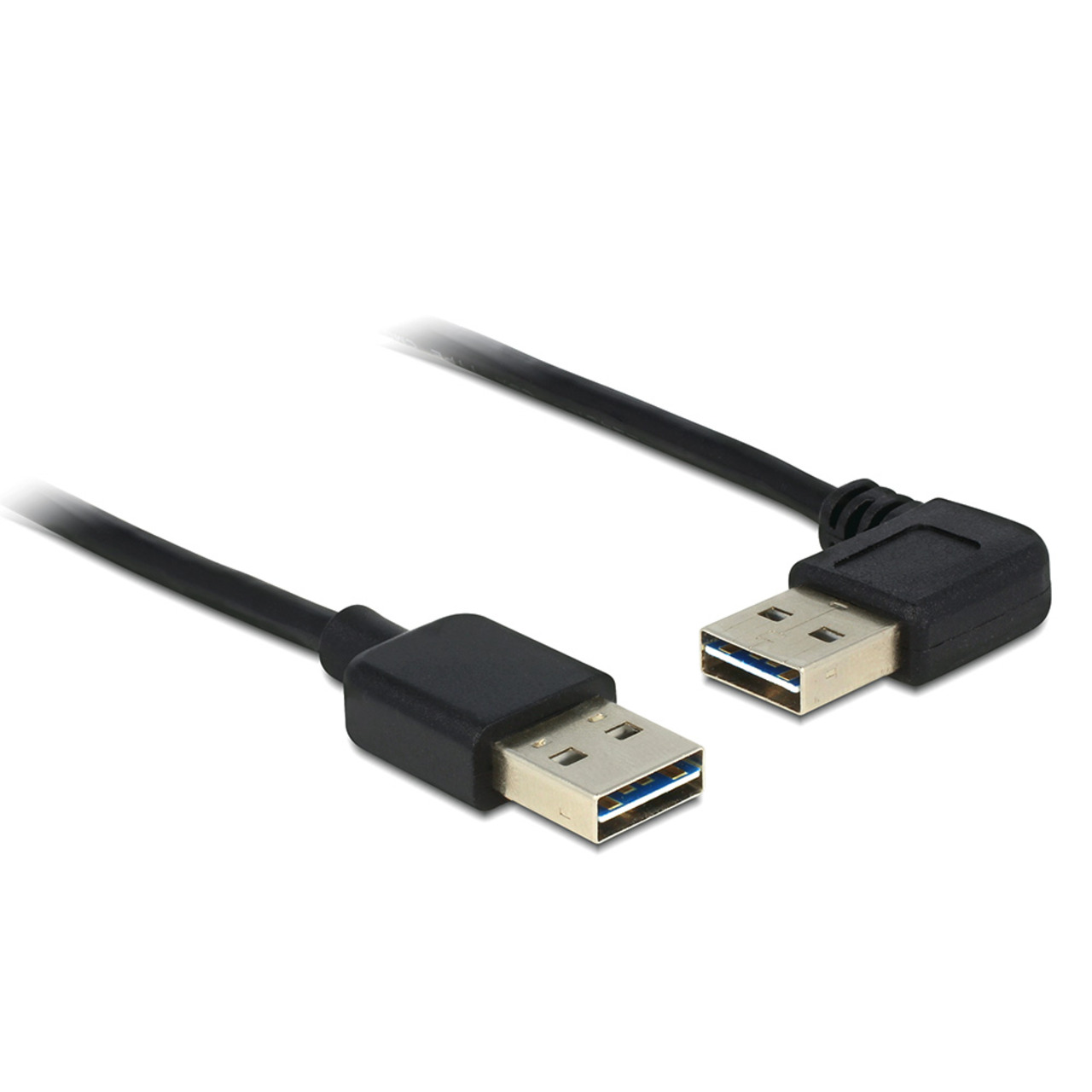 Delock Easy-USB 2-0- Kabel (Typ A) 90- gewinkelt Stecker auf (Typ A) Stecker- 1 m