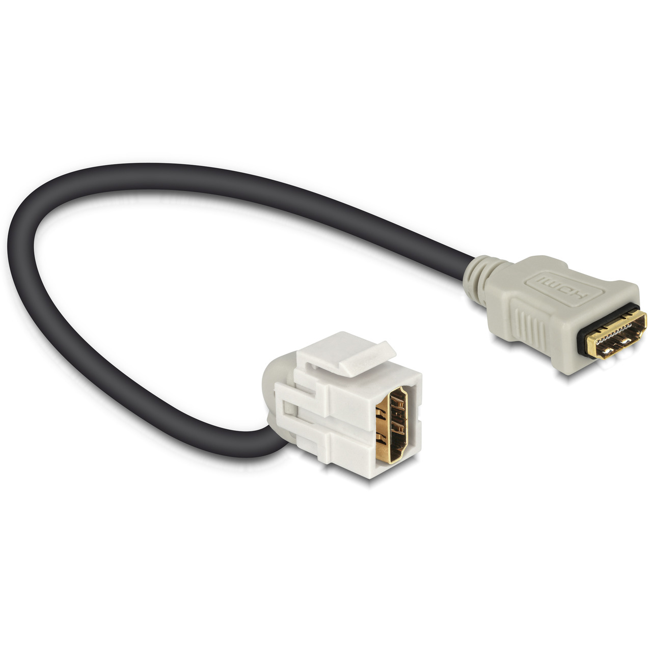Delock Keystone HDMI-Buchse - HDMI-Buchse 110- mit Kabel- 22 cm unter Komponenten