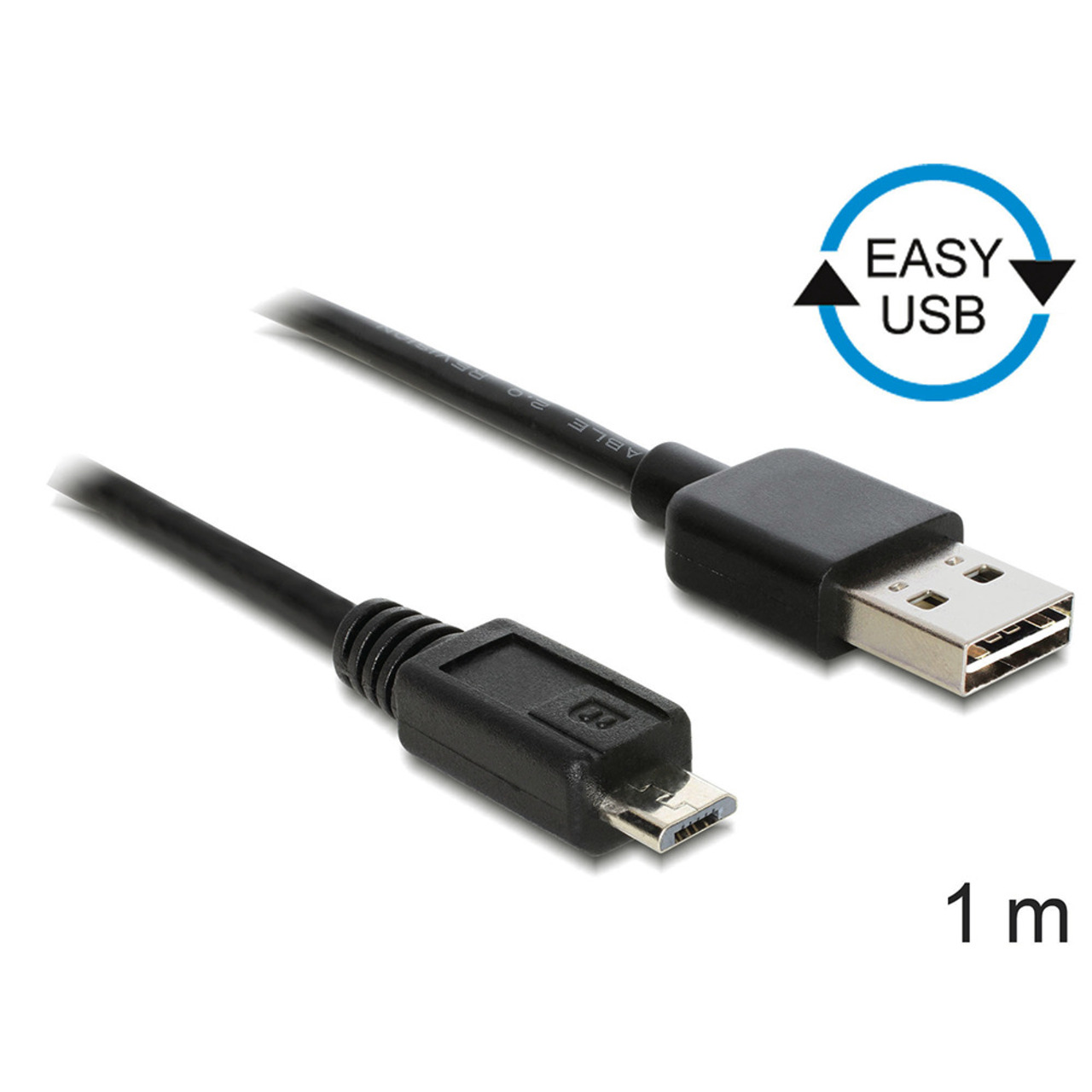 Delock USB 2-0 EASY-Kabel USB-Stecker (Typ A) auf Micro-USB-Stecker (Typ B)- 1 m