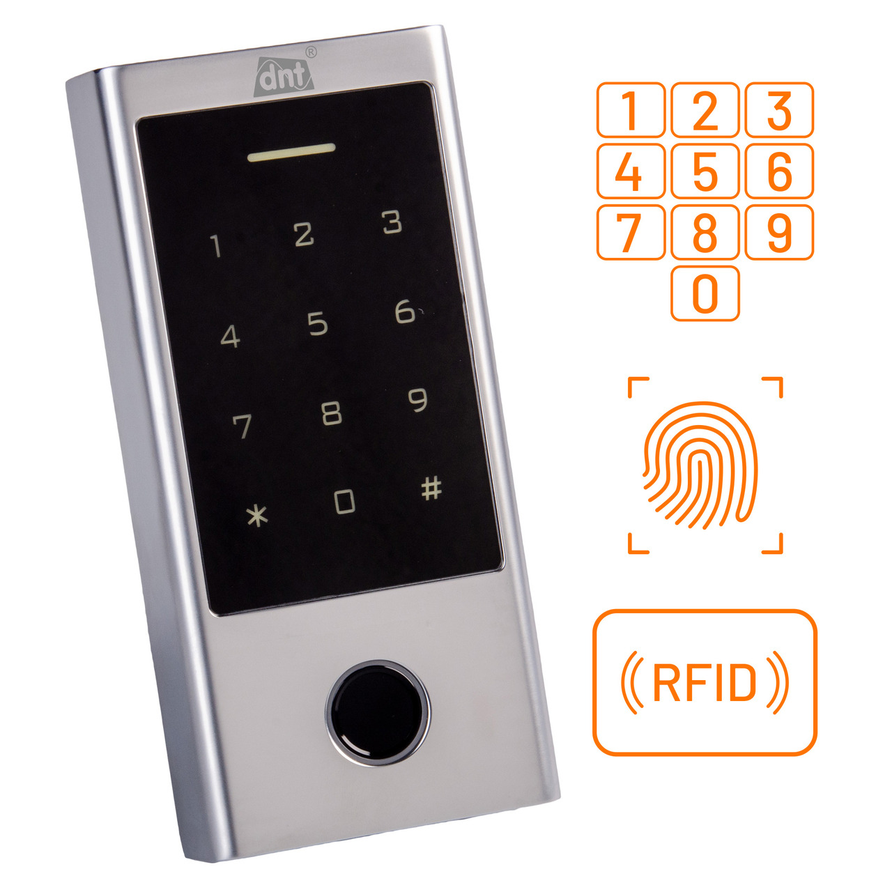 dnt Fingerprintcodeschloss BioAccess PRO- kapazitiver Fingerprint-Sensor- Zahlencode und RFID