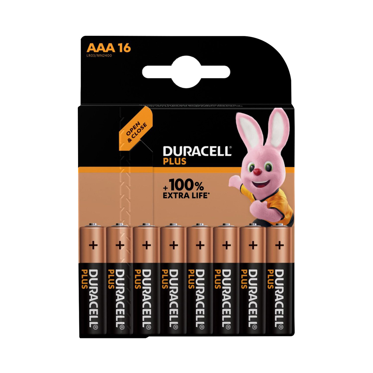 Duracell Plus Alkaline-Batterie AAA-Micro-LR03- 1-5 V- 16er Pack