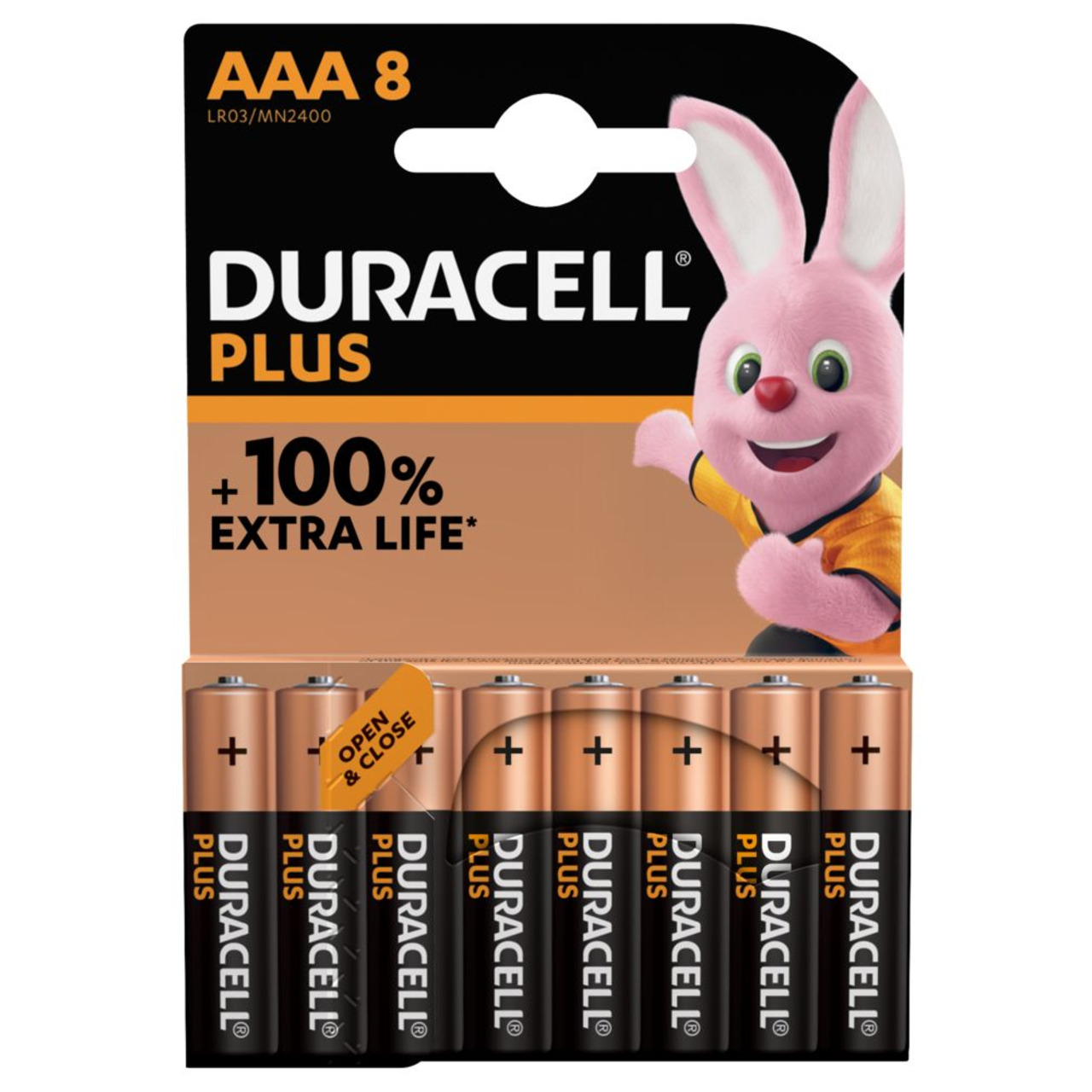 Duracell Plus Alkaline-Batterie AAA-Micro-LR03- 1-5 V- 8er Pack