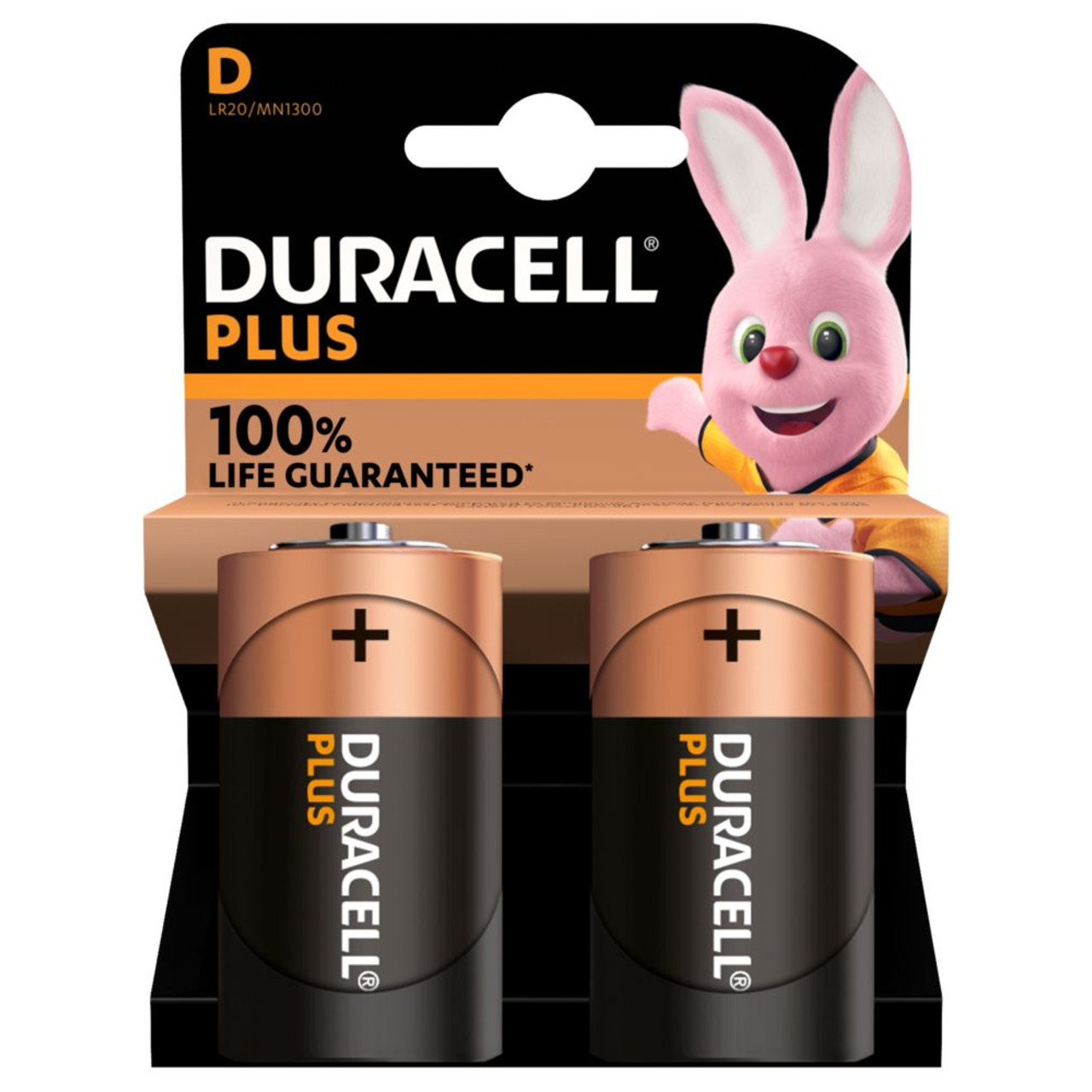 Duracell Plus Alkaline-Batterie D-Mono-LR20- 1-5V- 2er-Pack