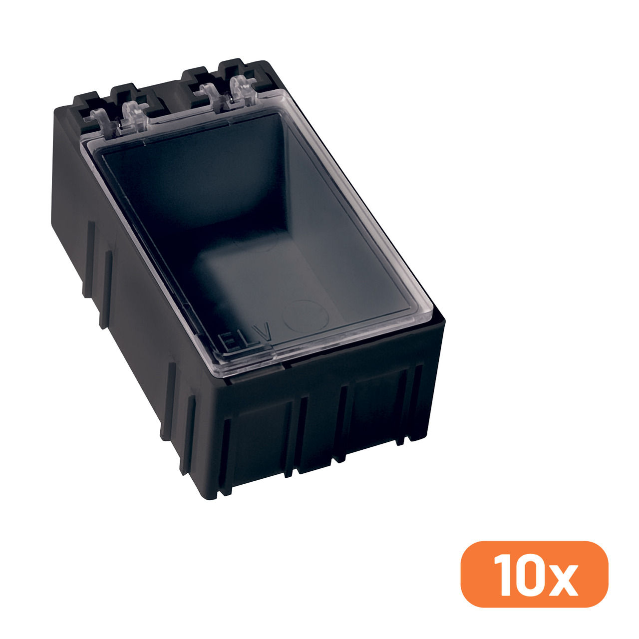 ELV 10er-Set SMD-Sortierbox- Schwarz- Antistatik- 23 x 31 x 54 mm unter Komponenten
