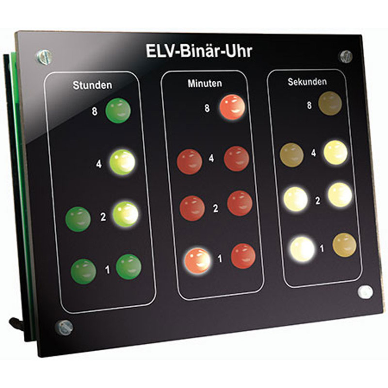 ELV Bausatz Binär-Uhr BU 1- mit Frontplatte (ohne DCF-Modul) unter Bausätze