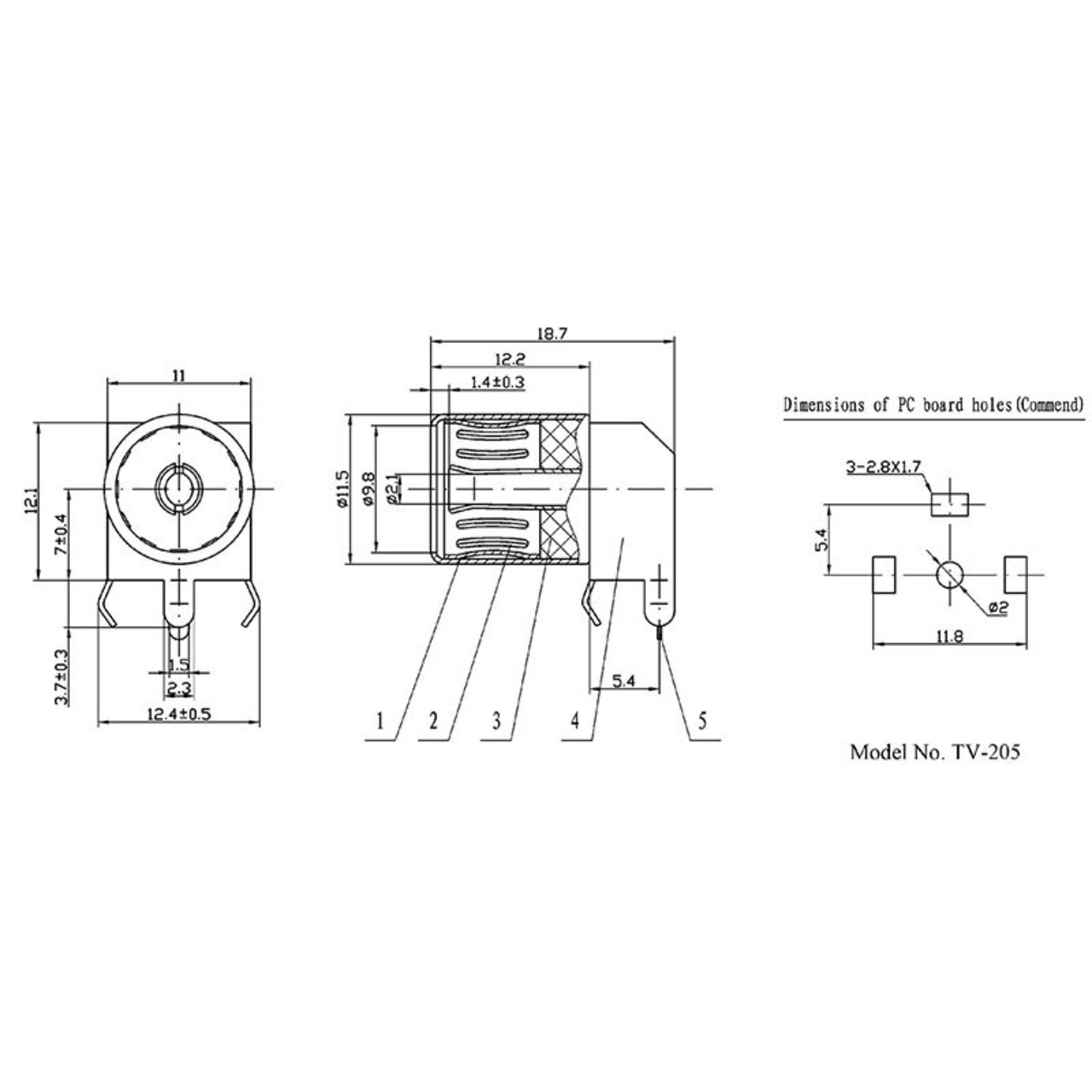 ELV Koaxial Buchse (IEC) Winkelprint unter Komponenten