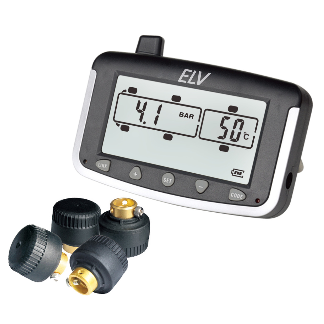 ELV Reifendruckkontrollsystem EK215- für Wohnmobile und Transporter- erweiterbar- mit 4 Sensoren unter KFZ