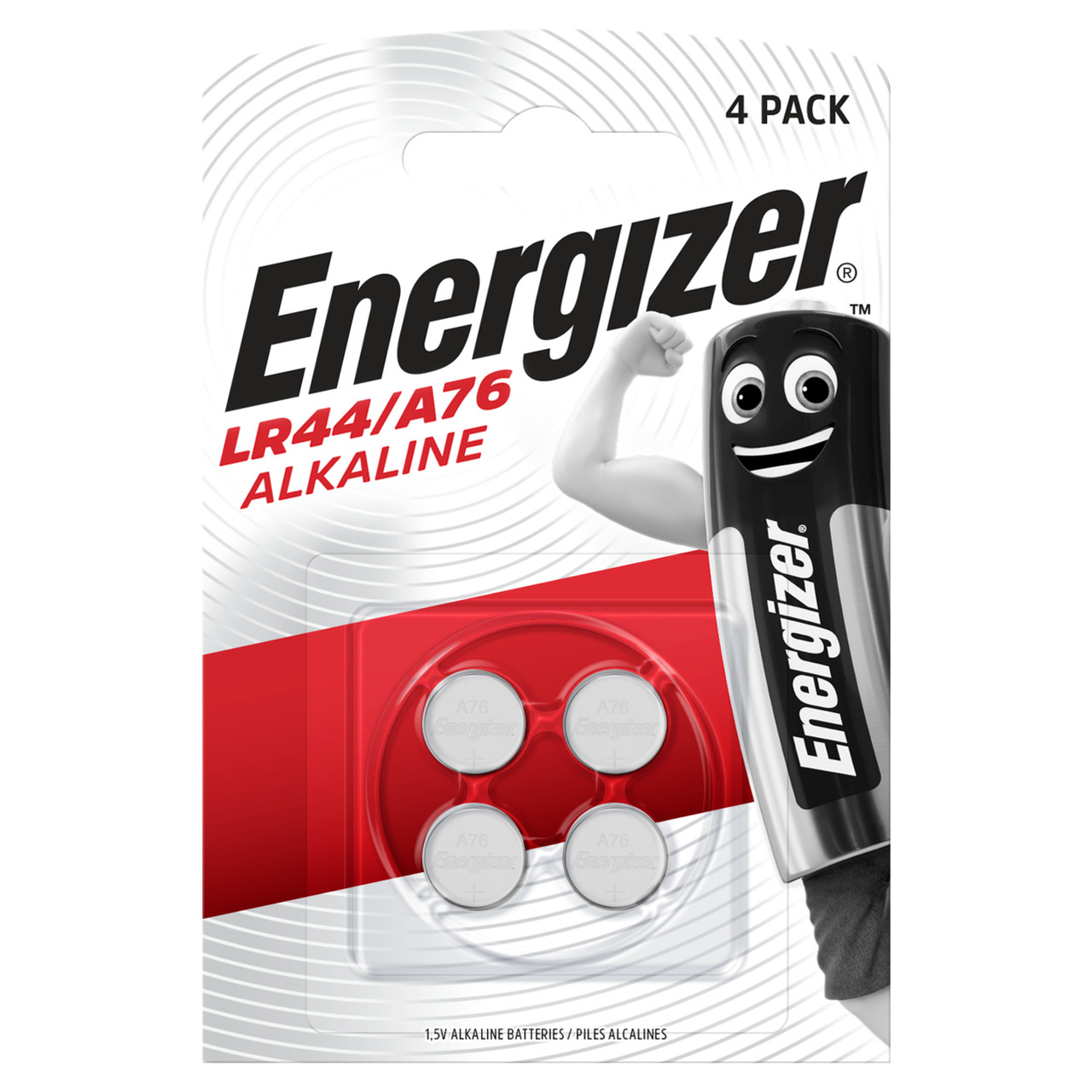 Energizer Alkaline-Knopfzelle- Typ V13GA- LR44- 4er-Pack