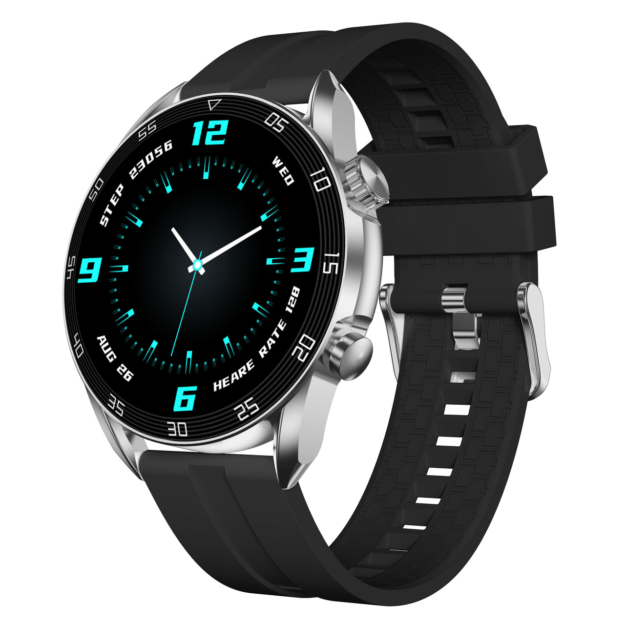 FontaFit AMOLED-Smartwatch LEMA- chrom- 3-6-cm-Display- SPO2- Schlafanalyse- Telefonfunktion- IP68