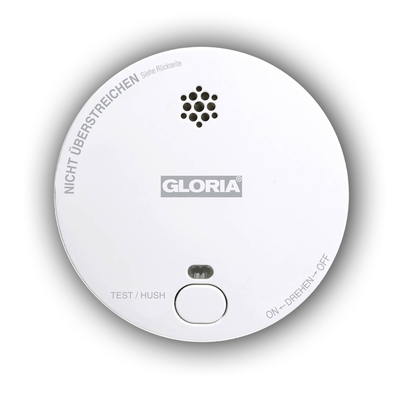 GLORIA Stand-alone Rauchwarnmelder R-1- inkl- 9-V-Blockbatterie- 3 Jahre Herstellergarantie