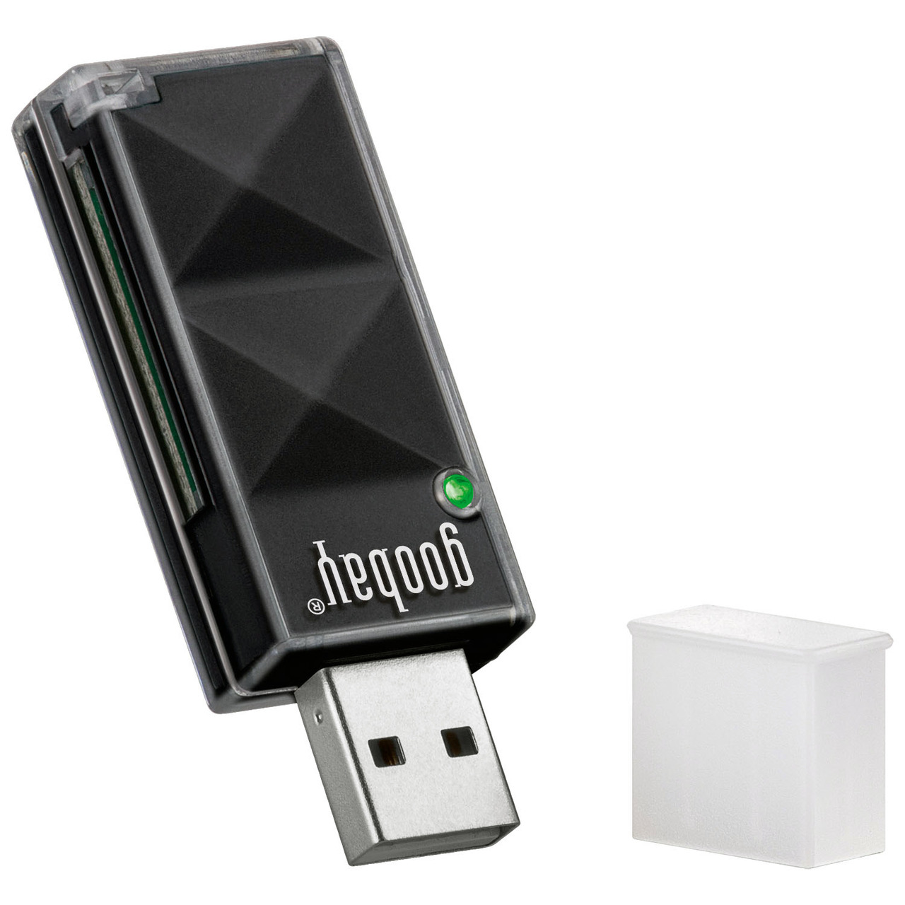 goobay USB-2-0-Kartenleser- SD-SDHC-SDXC- und microSD-Speicherkarten- schwarz unter PC-Hardware
