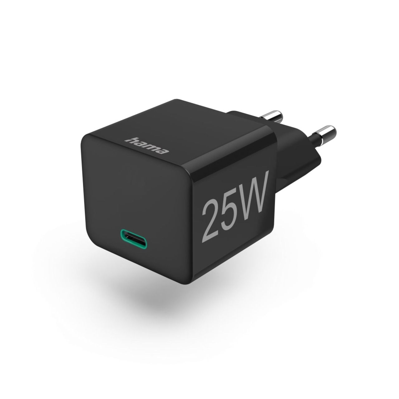 Hama Schnellladegerät- USB-C- PD-Qualcomm(R)- Mini- Ladegerät- 25 W- Schwarz