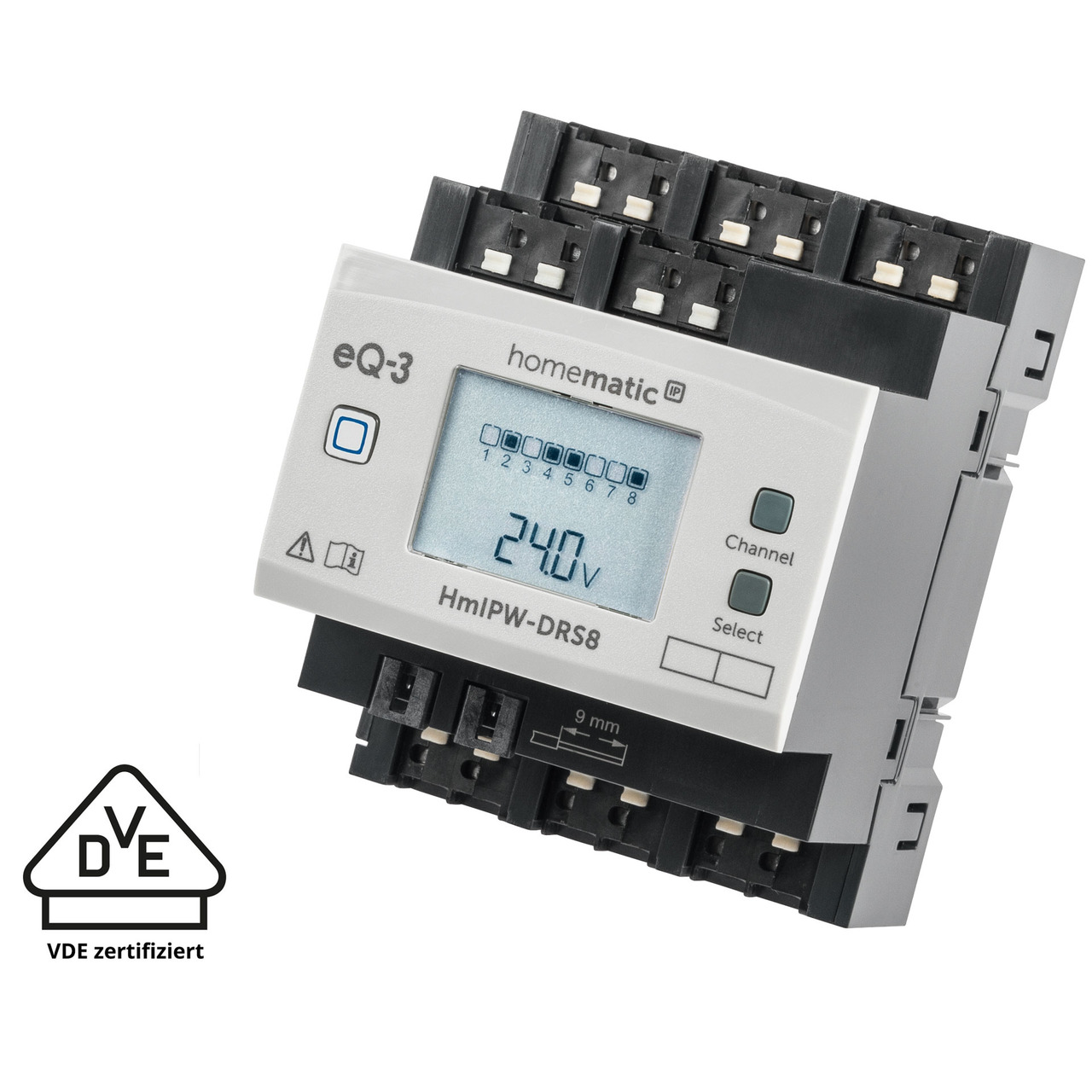 Homematic IP Wired Smart Home 8-fach-Schaltaktor HmIPW-DRS8- VDE zertifiziert unter Hausautomation