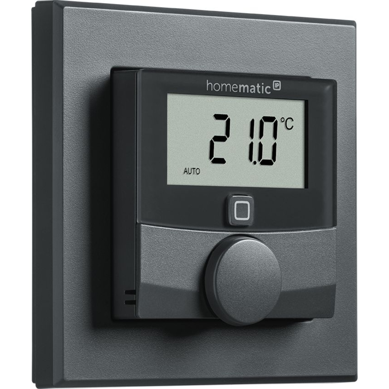 Homematic IP Wired Smart Home Wandthermostat mit Luftfeuchtigkeitssensor HmIPW-WTH-A- anthrazit