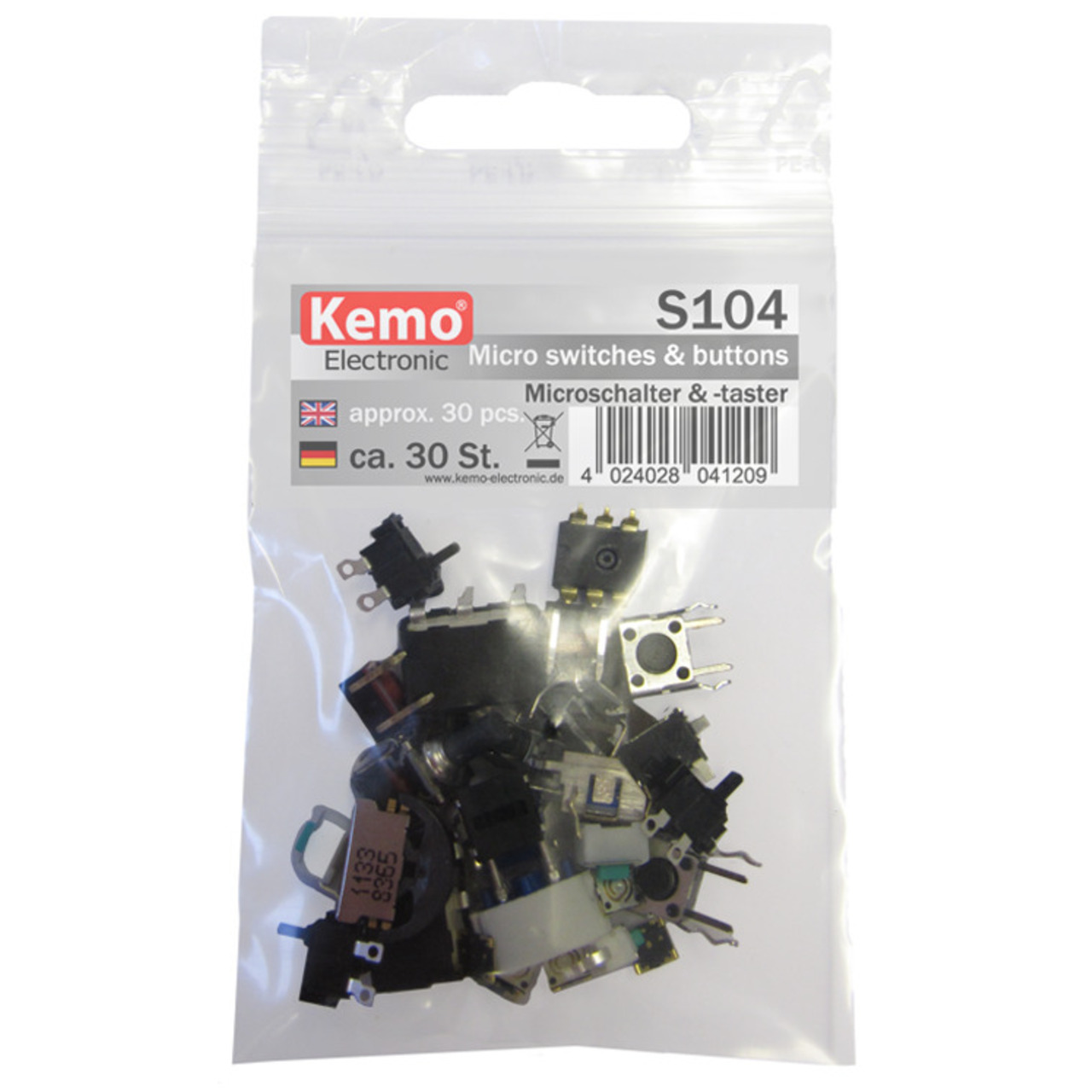 Kemo Mikroschalter und -taster ca- 30 Stück S104