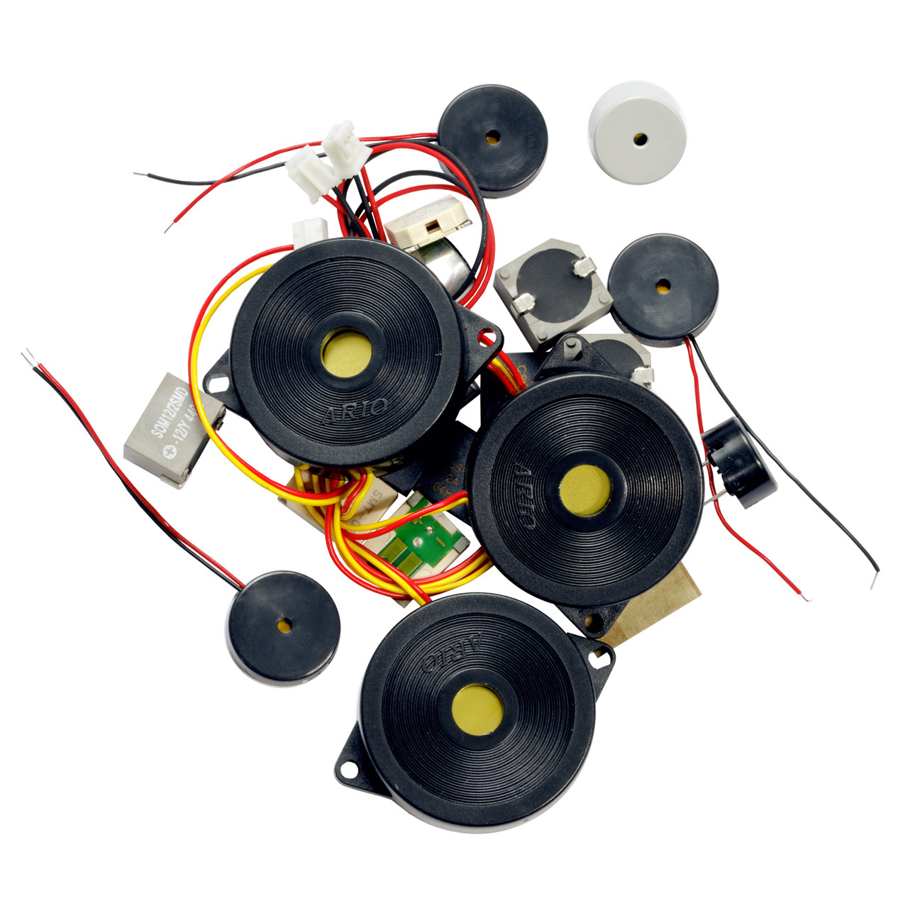 Kemo Piezo-Lautsprecher- und Mikrofone-Sortiment S105- Zufallssortiment- ca- 20 Stück