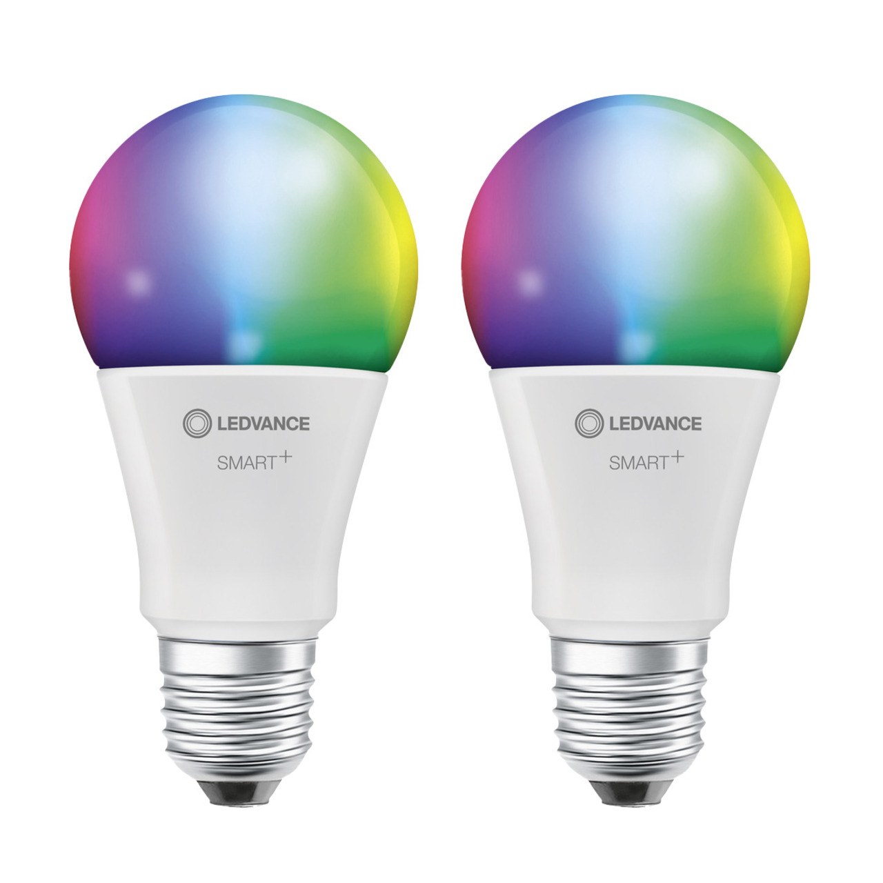 Ledvance 2er Set SMART+ WiFi 9-W-LED-Lampe A60- E27- 806 lm- RGBW- 2700-6500 K- dimmbar- Alexa- App
