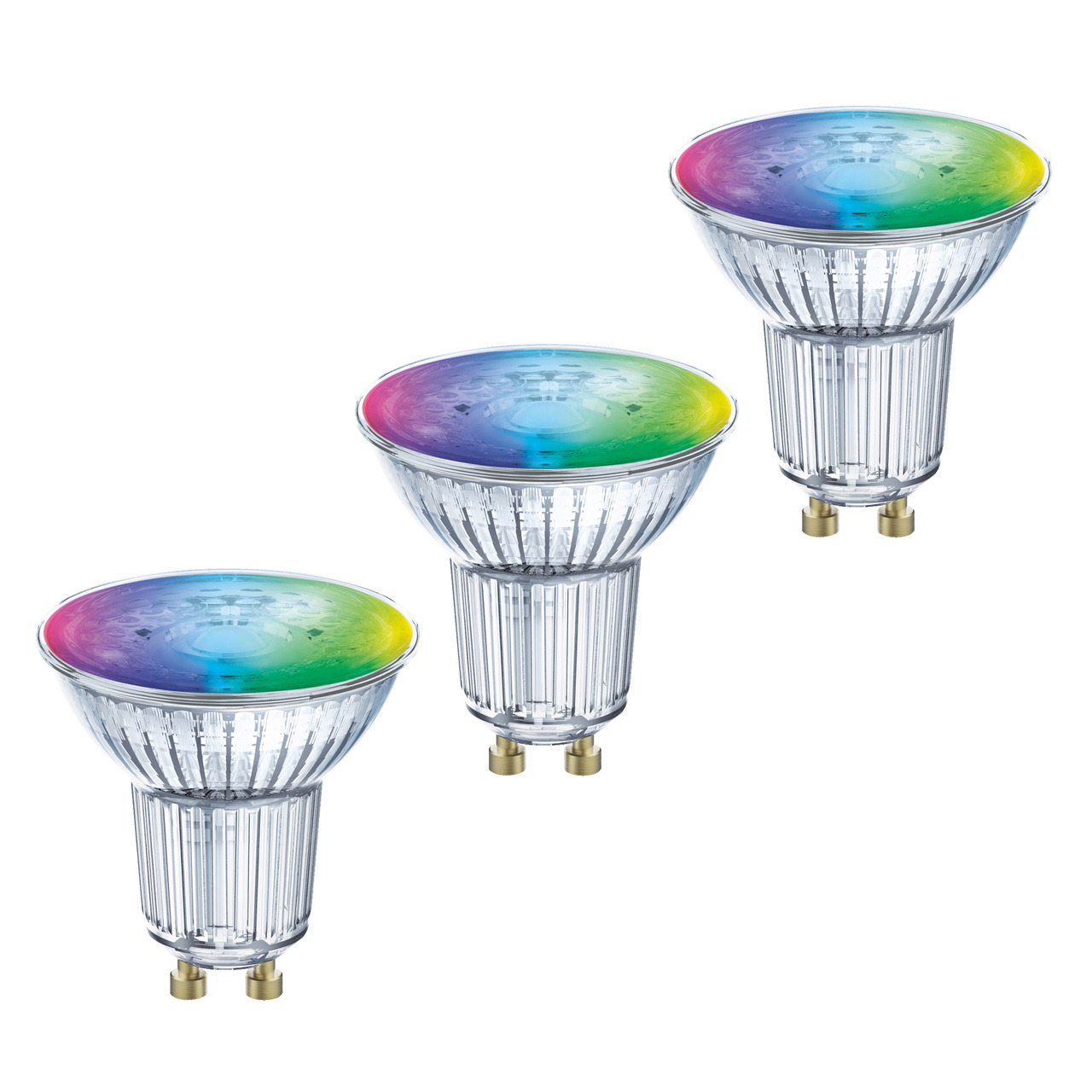 LEDVANCE 3er Set SMART+ WiFi 4-9-W-LED-Lampe PAR16- GU10- 350 lm- RGBW- 2700-6500 K- dimmbar- App