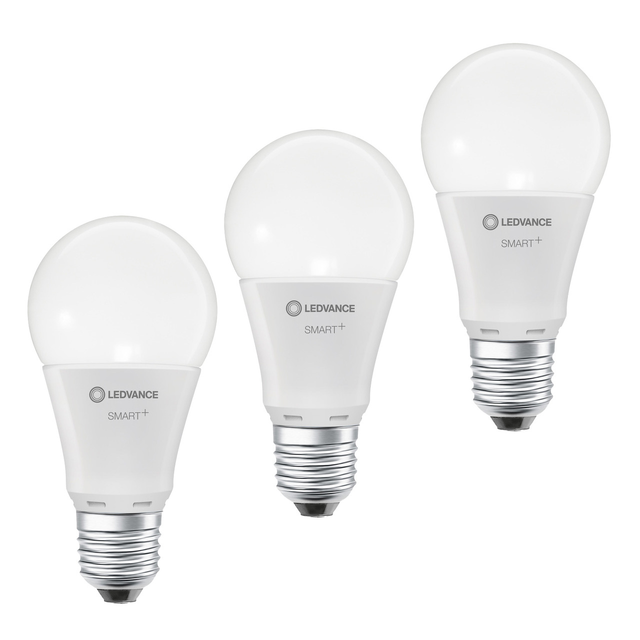 LEDVANCE 3er Set SMART+ WiFi 9-5-W-LED-Lampe A75- E27- 1055 lm- warmweiss- 2700 K- dimmbar- App