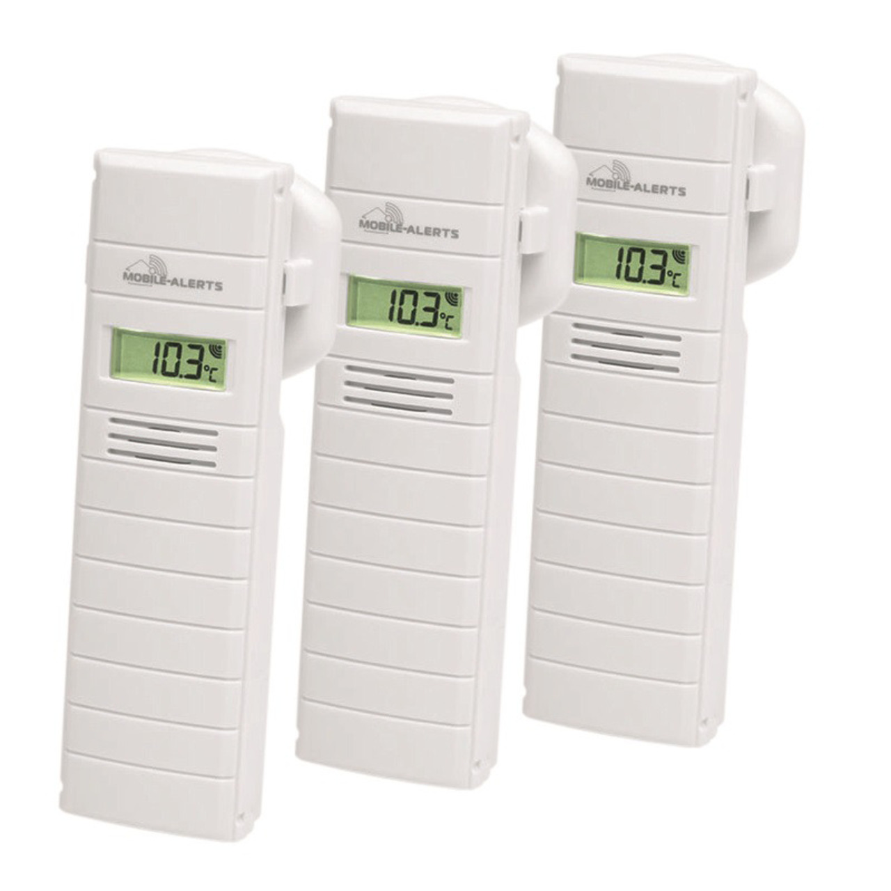 Mobile Alerts 3er Set Temperatur-Luftfeuchtigkeitssensor MA10200 mit LC-Display unter Klima - Wetter - Umwelt