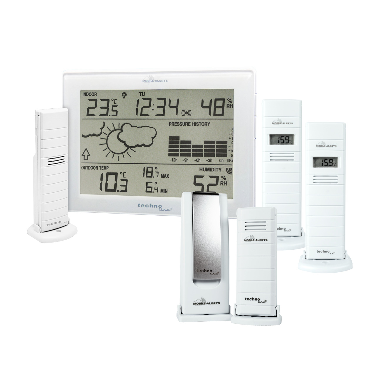 Mobile Alerts Raumklimaüberwachungs-Set (1x Gateway- 1x Wetterstation- 1x Sensor- 3x Sensor) unter Klima - Wetter - Umwelt