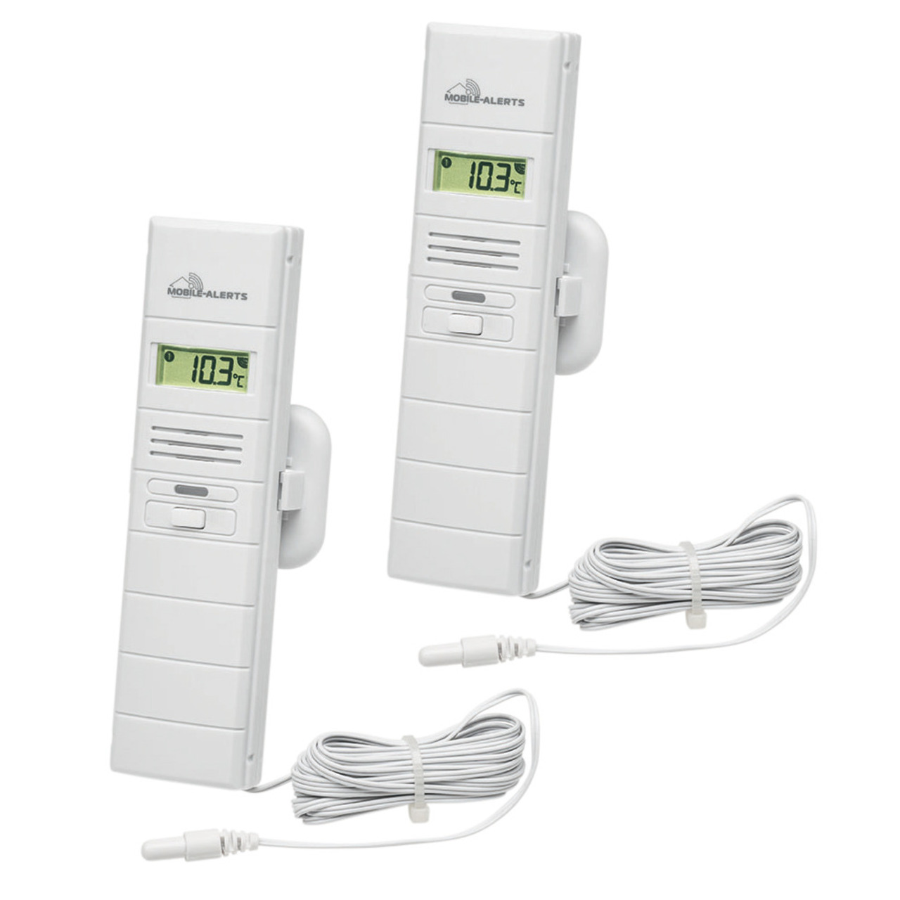 Mobile Alerts: Thermo-Hygrosensor MA10300 und zusätzlichem Temperaturfühler- 2er-Spar-Set