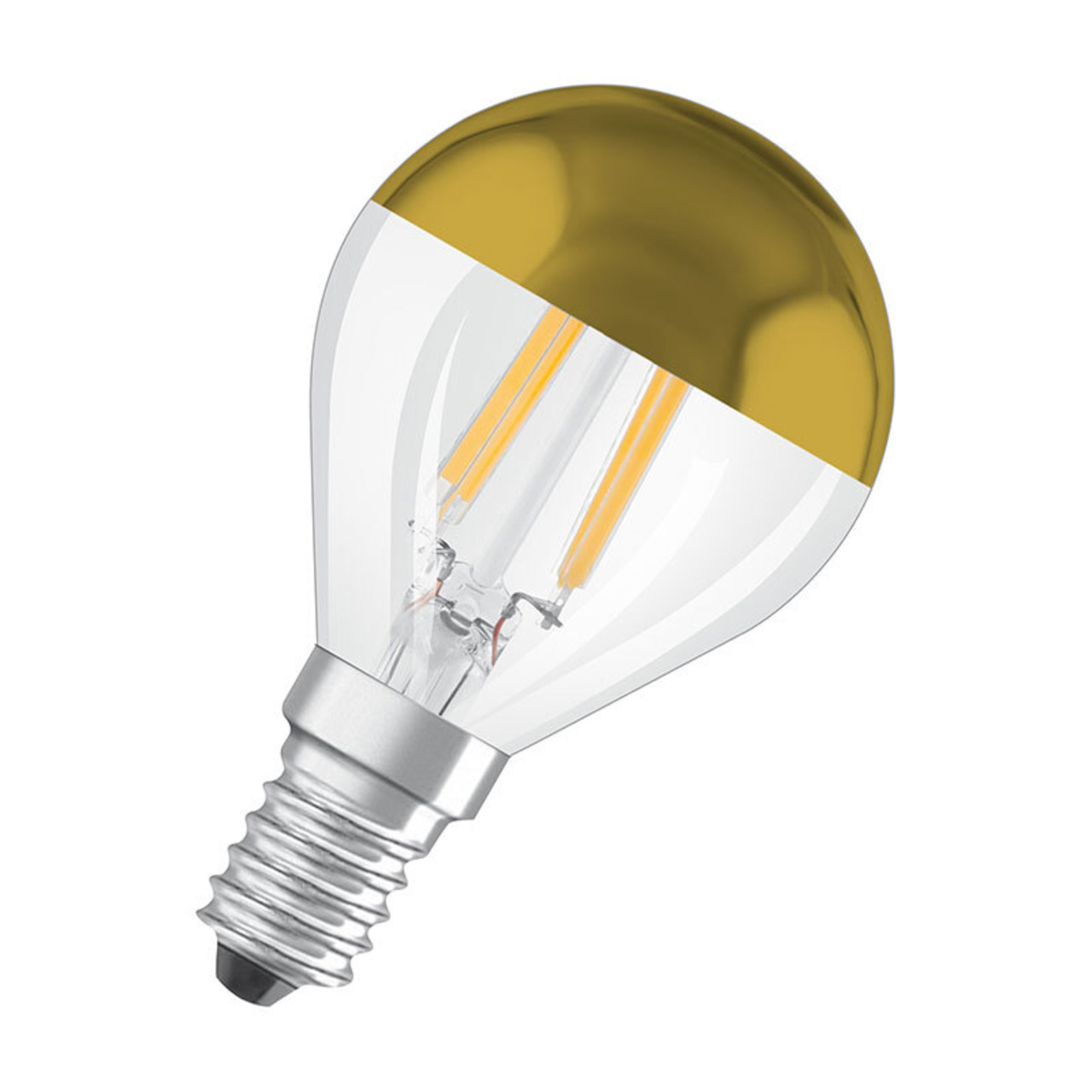 OSRAM LED Mirror Gold 4-W-Filament-LED-Lampe E14 mit Goldkuppe