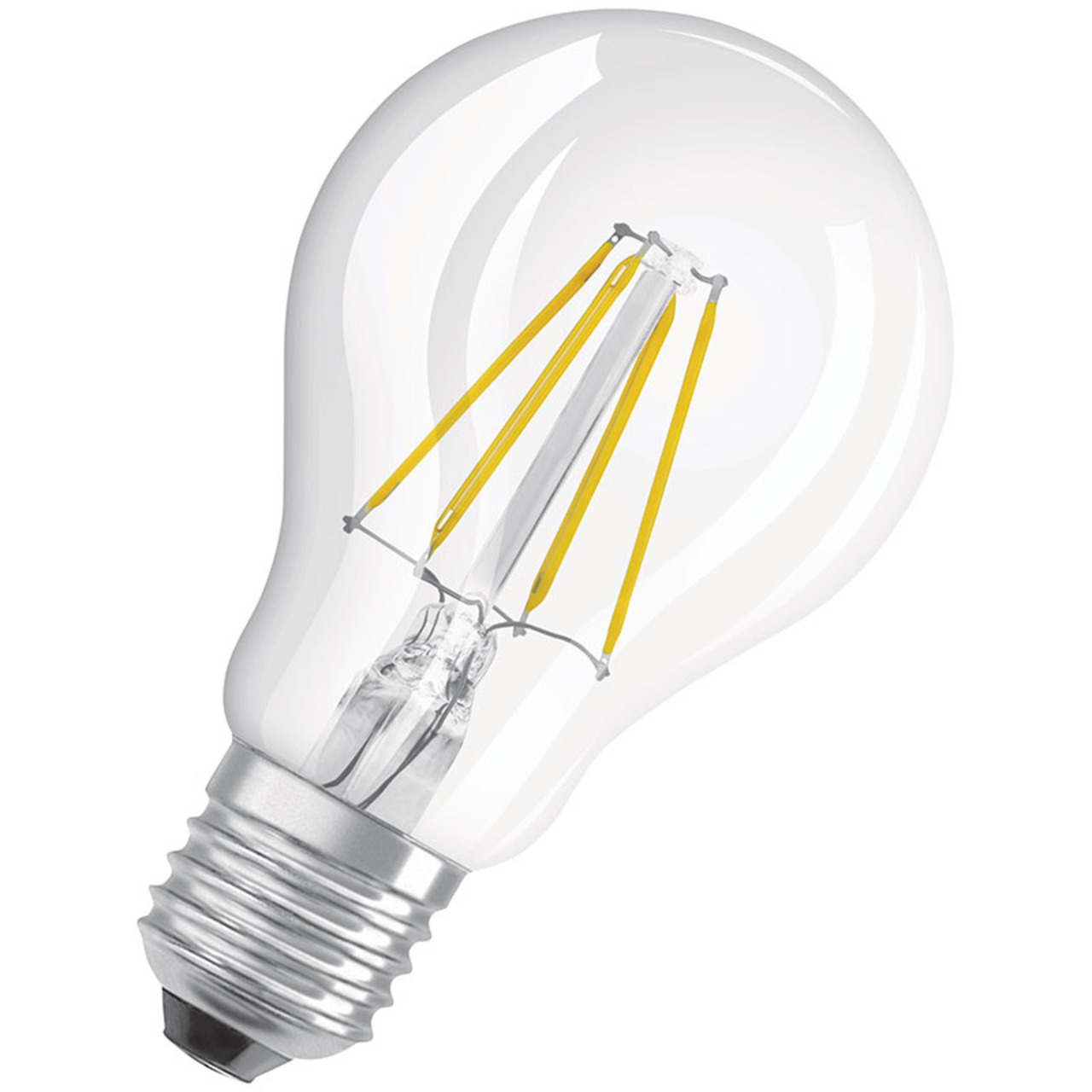 OSRAM LED STAR PLUS 4-5-W-Filament-LED-Lampe E27 mit GlowDim-Technologie- warmweiss unter Beleuchtung