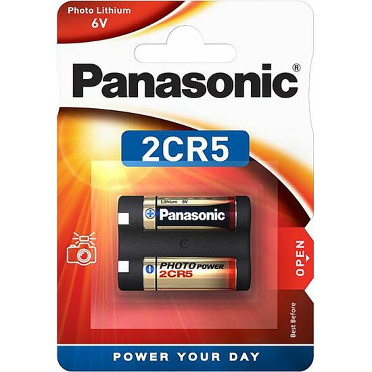 Panasonic Foto-Lithium-Batterie 2CR5- 1er-Packung unter Stromversorgung