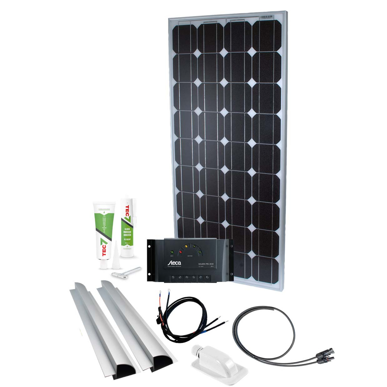 Phaesun Solar Caravan Kit Base Camp Perfect PRS15 110 W- 12 V inkl- 15 A Solarladeregler