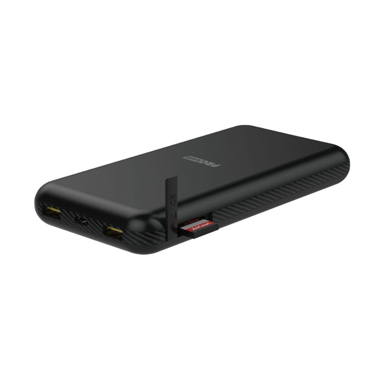 ProUser 3-in-1 Powerbank + USB-HUB + SD-Card- Reader mit 20-000 mAh (74 Wh)- 30 W Ladeleistung unter Stromversorgung