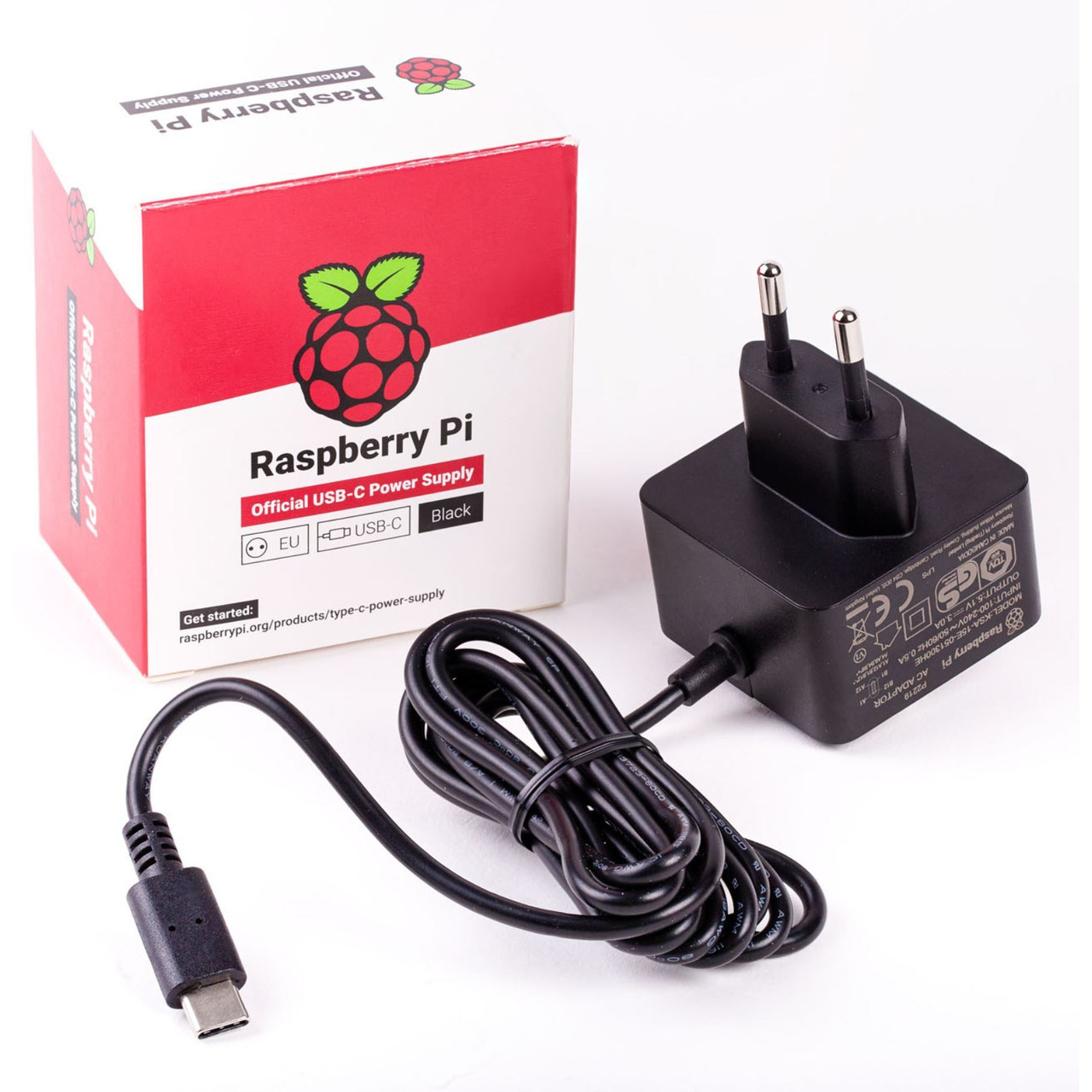 Raspberry Pi 4 USB-Netzteil Typ C- 5-1V 3A- 1-5 m Kabel- schwarz unter Bausätze