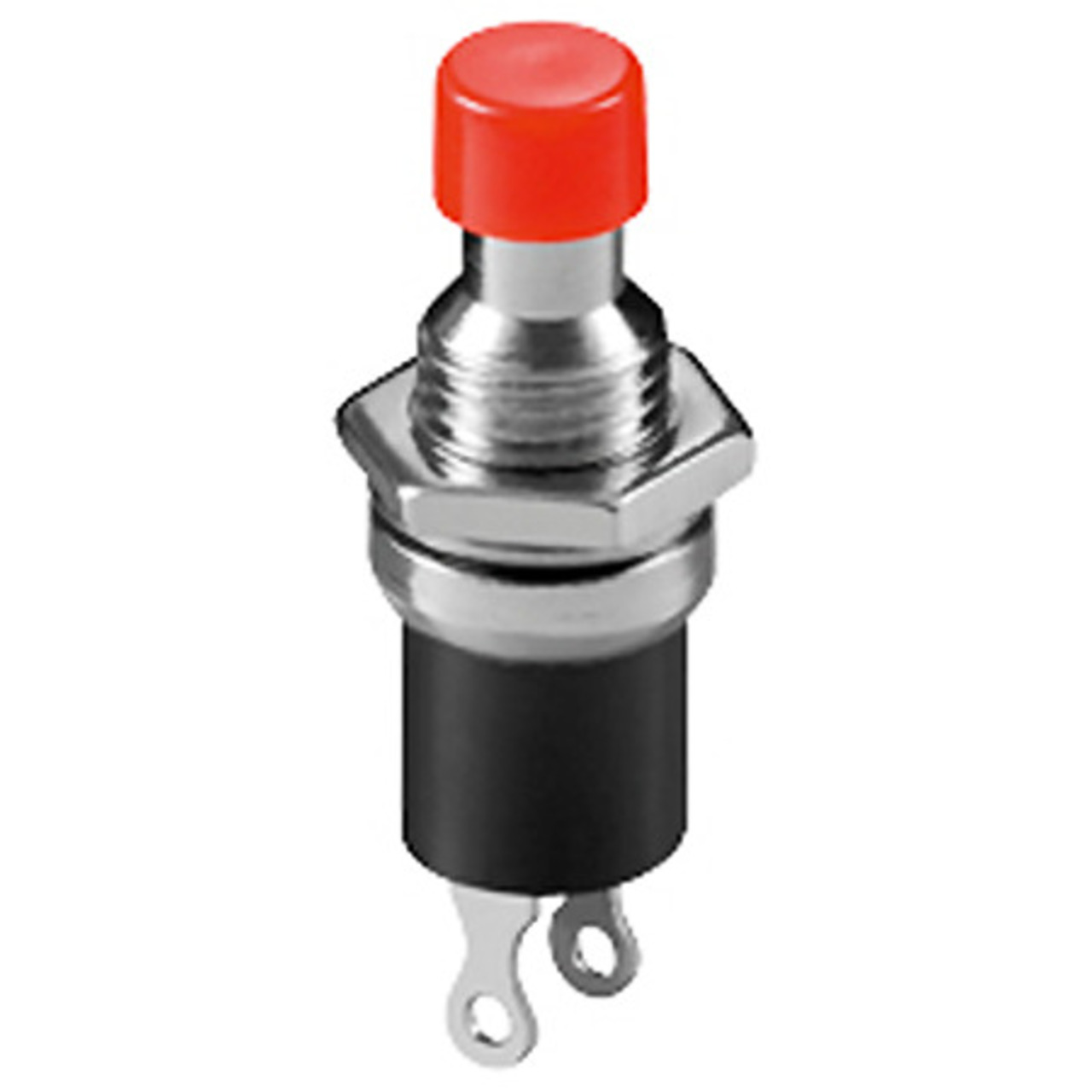 Schliesser- Mini-Drucktaster- 1-polig- Metall- rot unter Komponenten