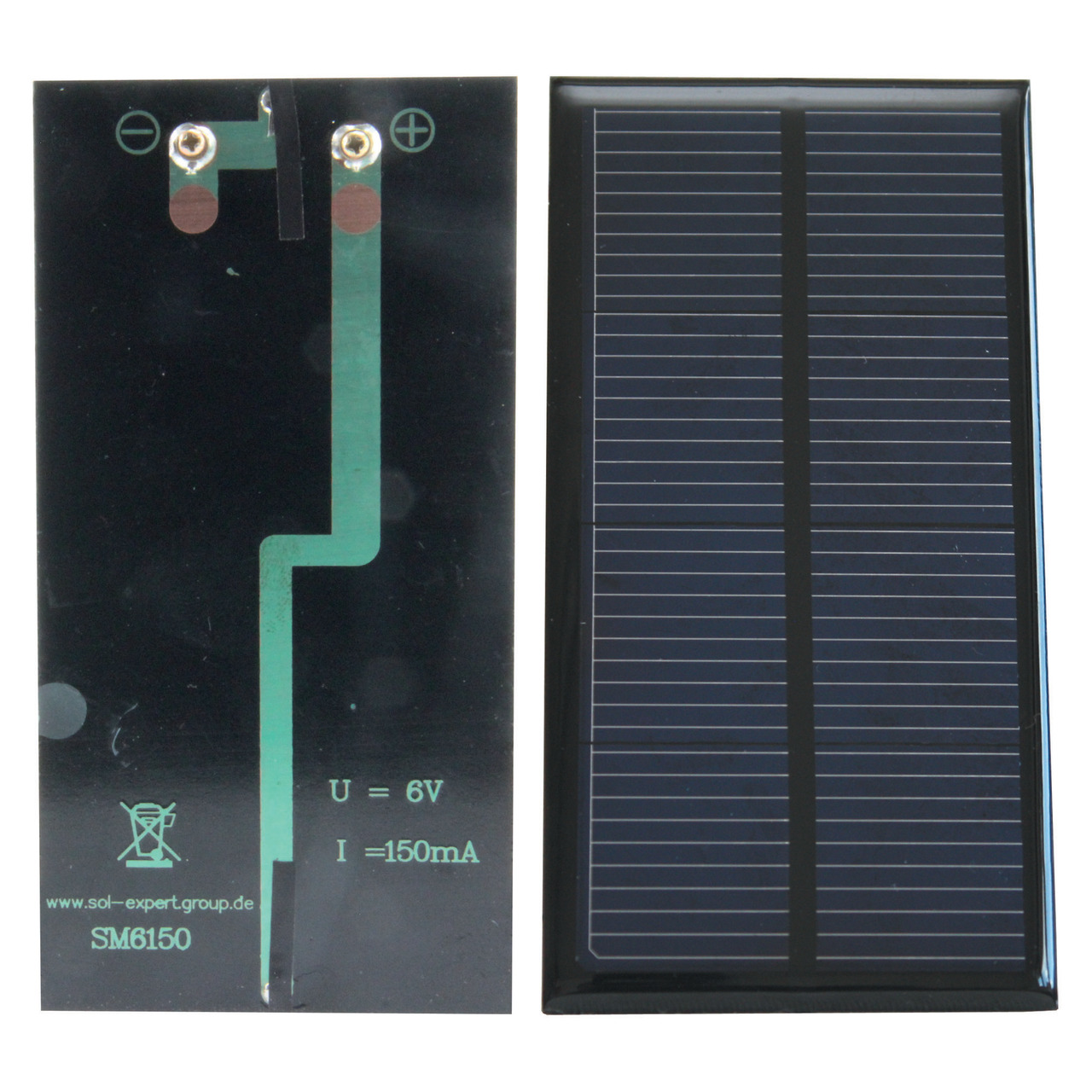 SOL-Expert Solarzelle SM6150- 6 V- 150 mA- vergossen unter Stromversorgung