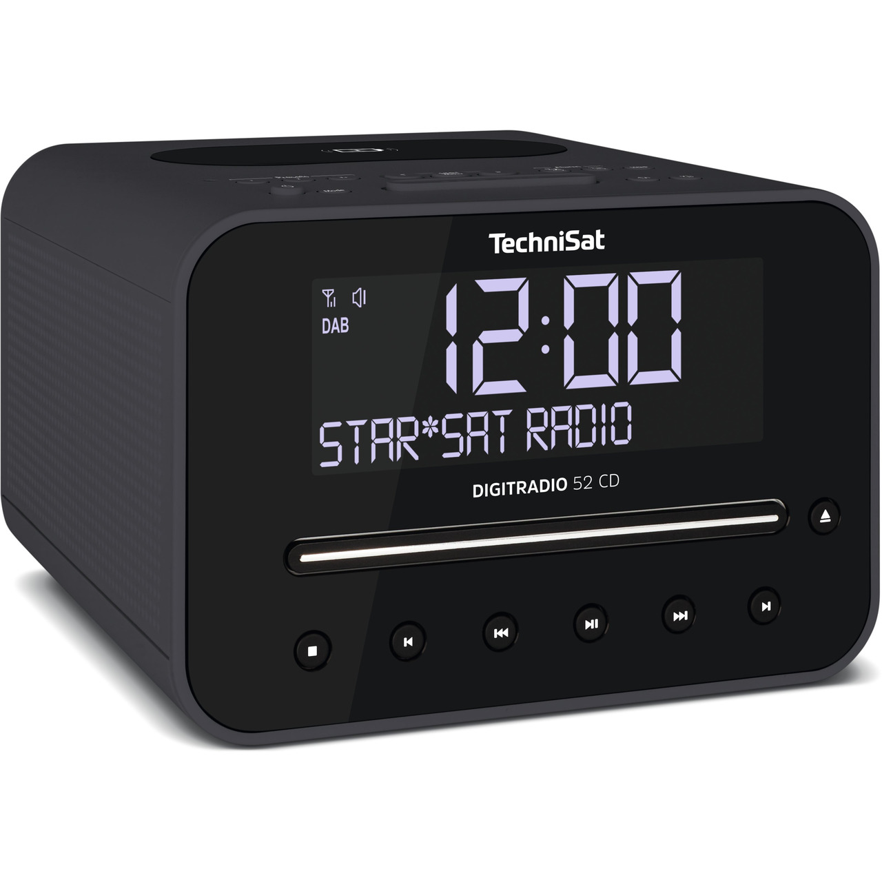 TechniSat Uhrenradio DigitRadio 52 CD- DAB+-UKW-Empfang- CD-Player- Bluetooth-Funktion- schwarz unter Multimedia