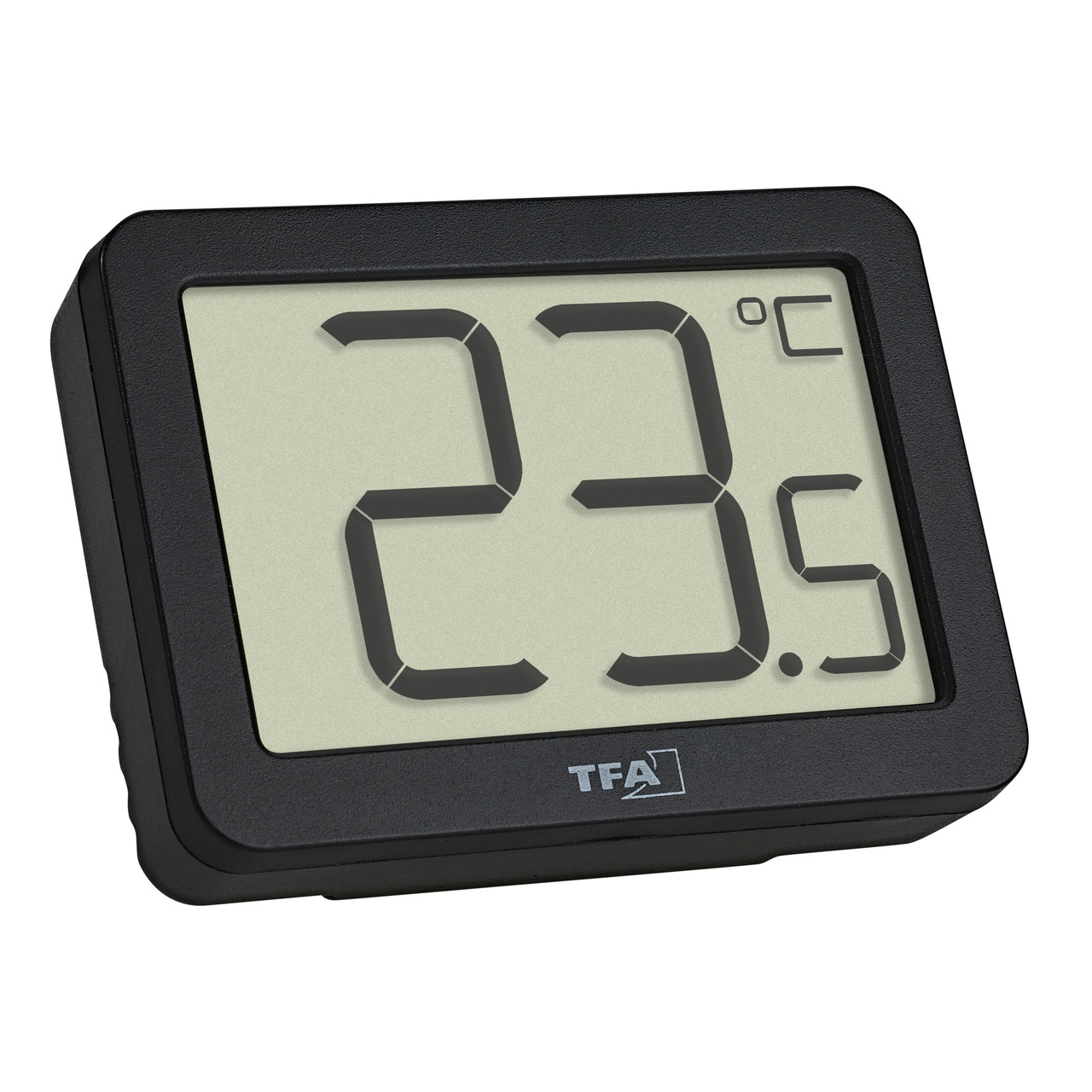 TFA Digitales Thermometer fr Raumtemperatur-Erfassung- Magnetmontage- kompakt- schwarz unter Klima - Wetter - Umwelt