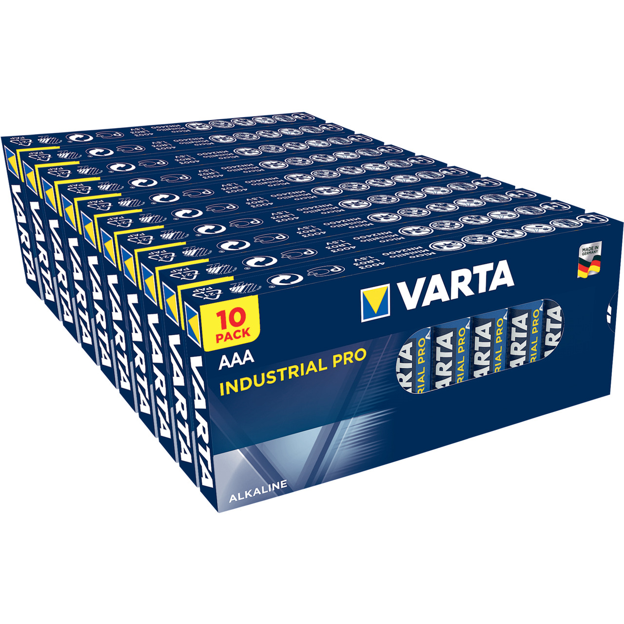 VARTA 100er-Set Industrial PRO Micro-AAA unter Stromversorgung