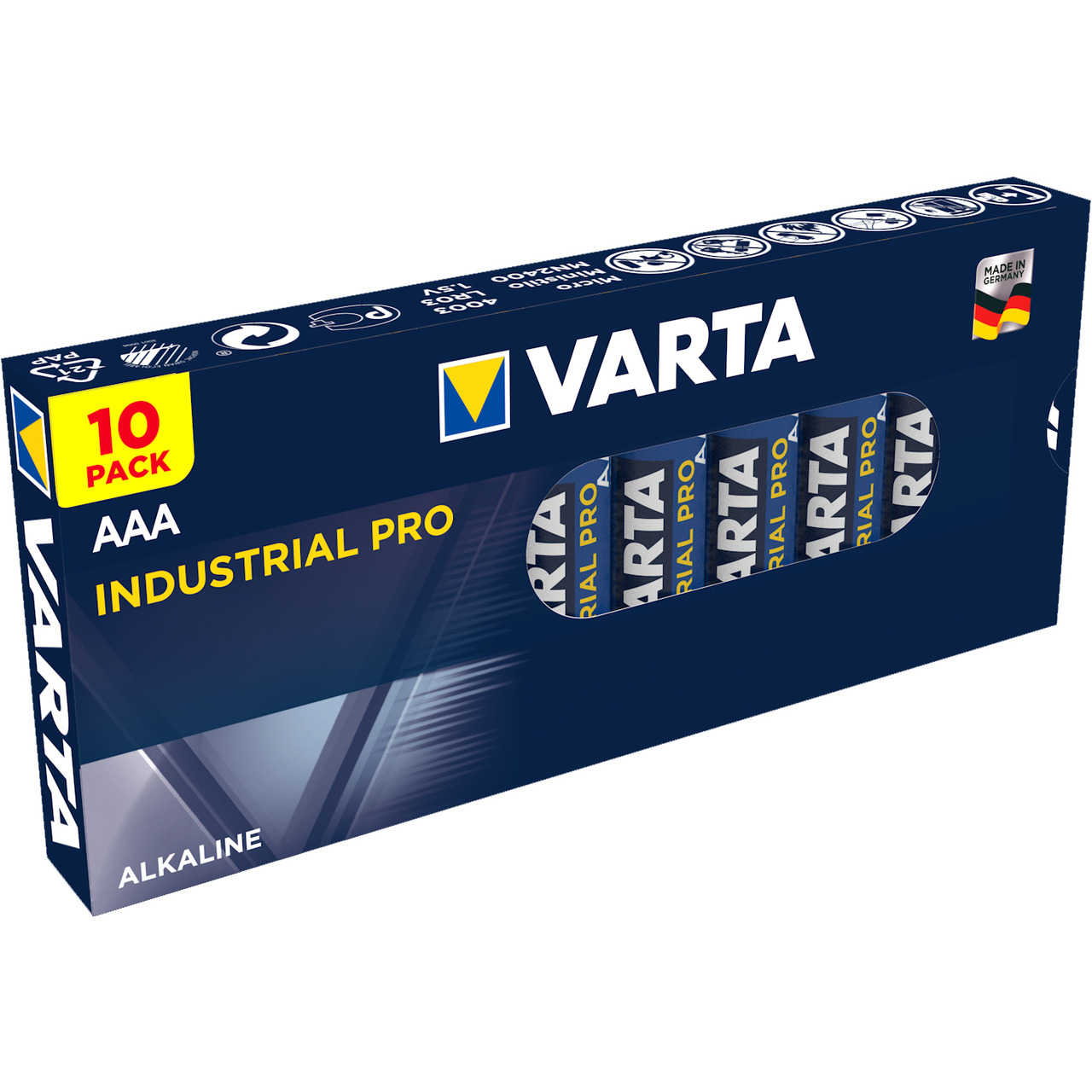 VARTA 10er-Set Industrial PRO Micro-AAA unter Stromversorgung