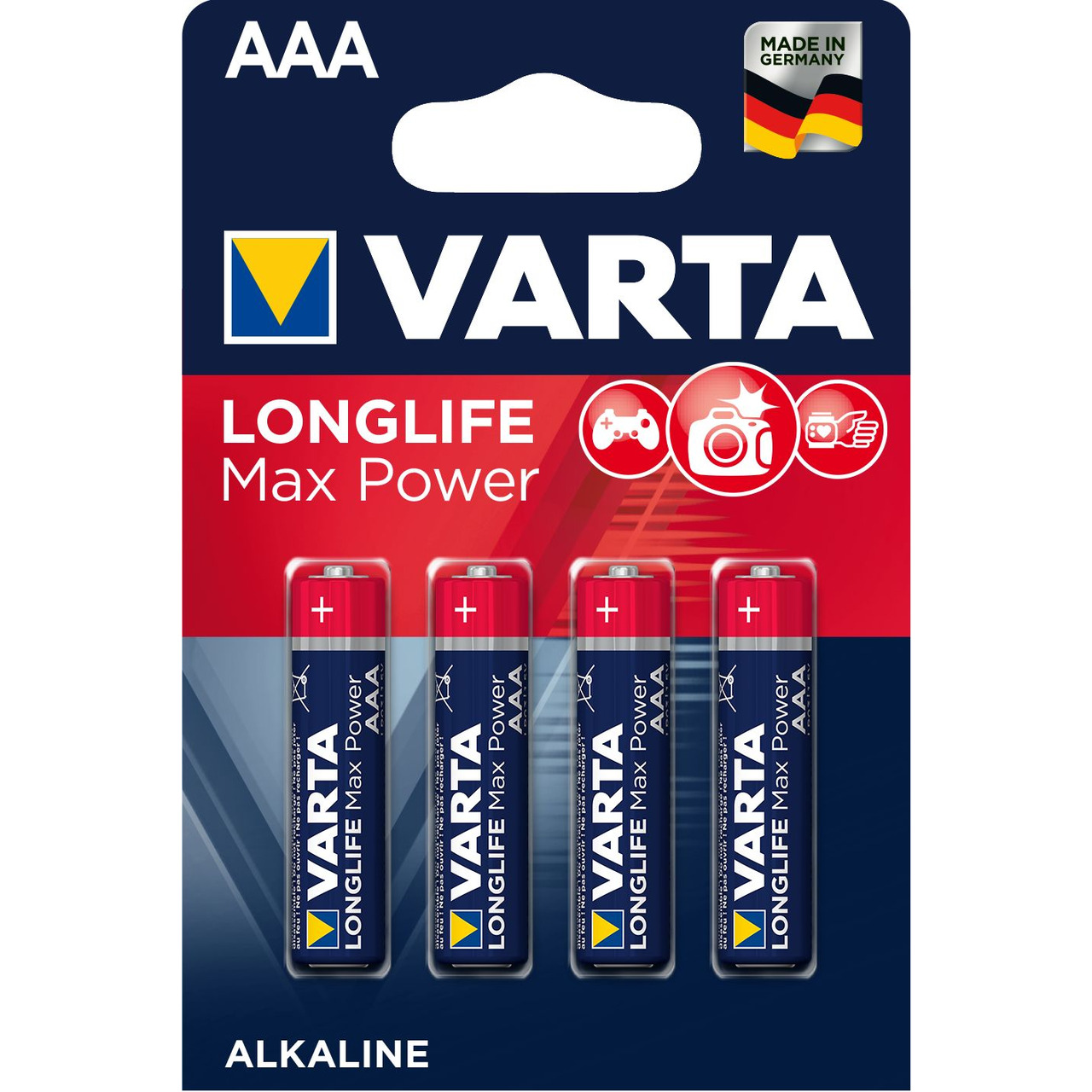 Varta Longlife Power Max- Alkaline Batterie Micro AAA- 4er Pack unter Stromversorgung